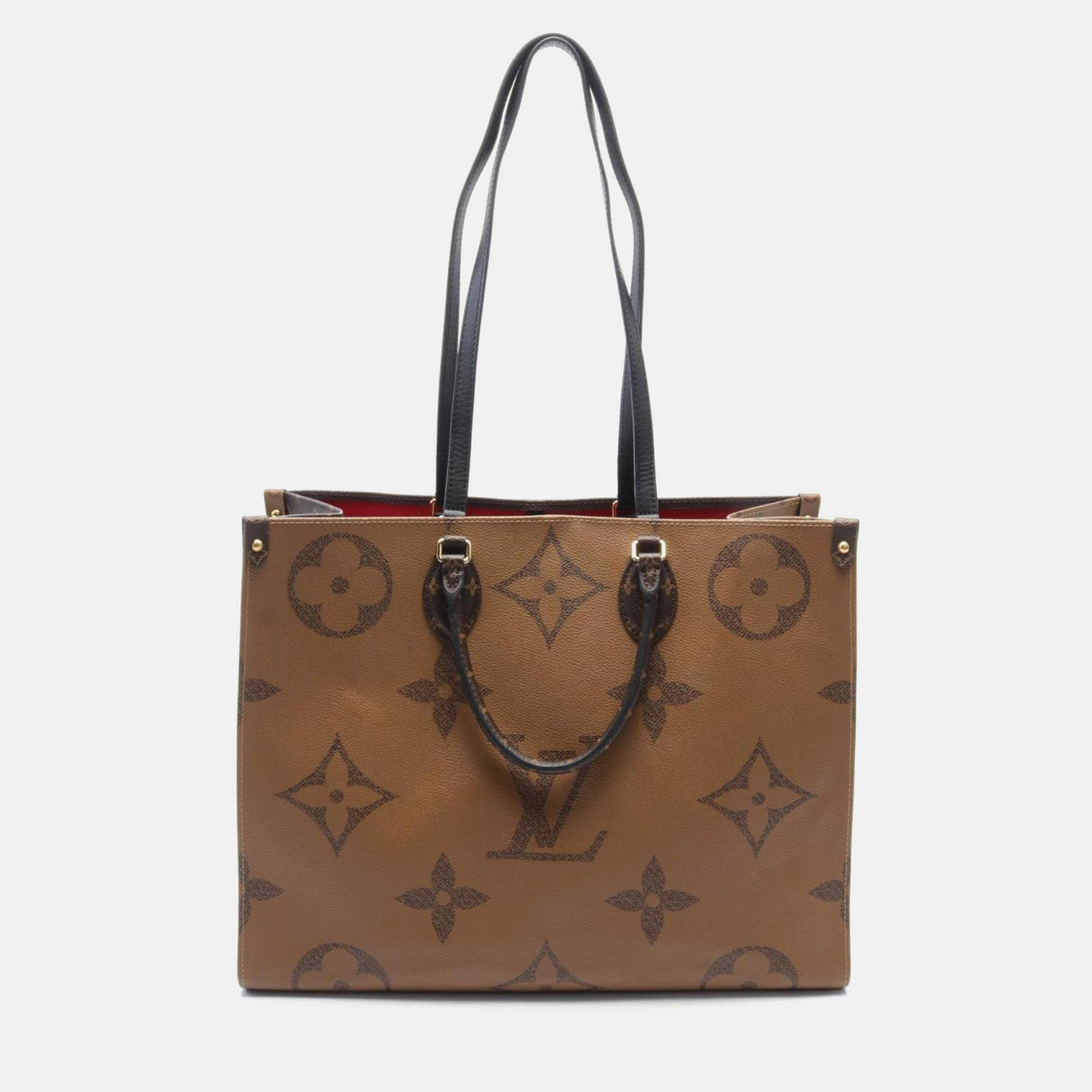 

Louis Vuitton Brown Canvas GM Onthego Tote Bag