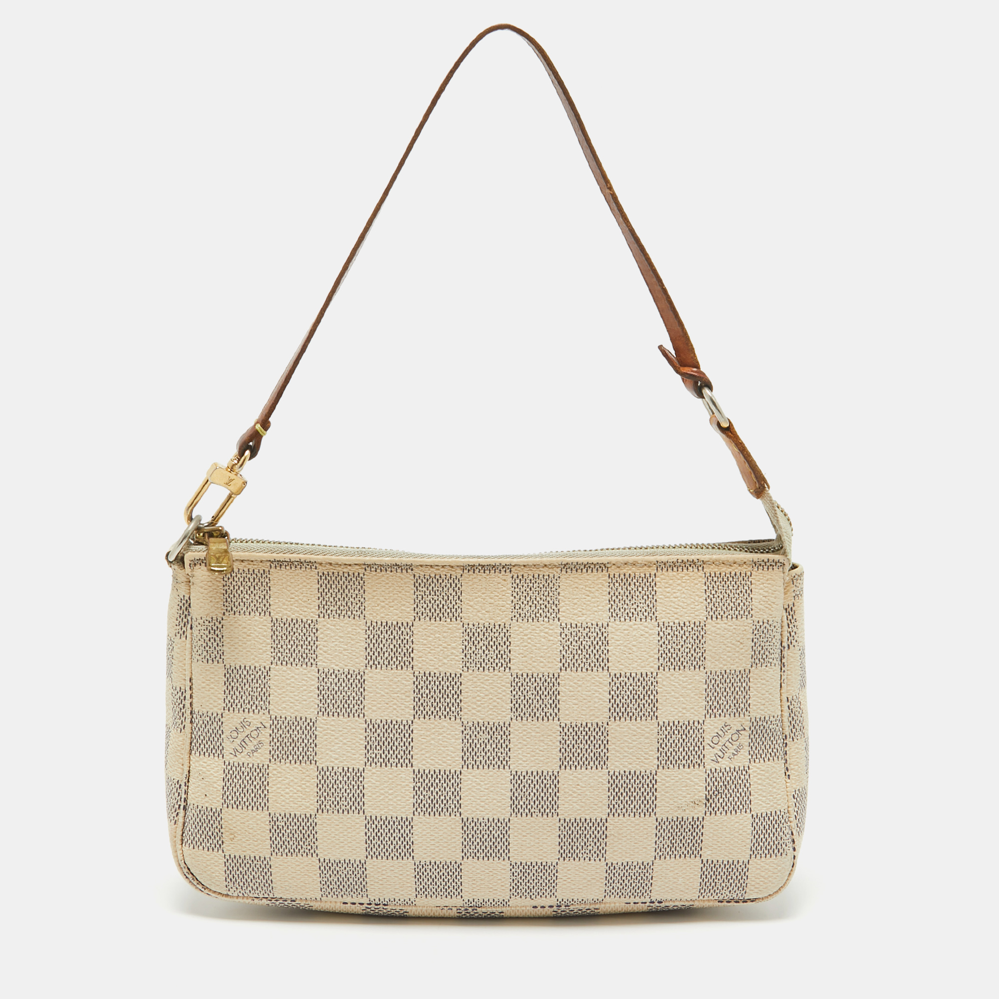 

Louis Vuitton Damier Azur Canvas Pochette Accessoires, Navy blue