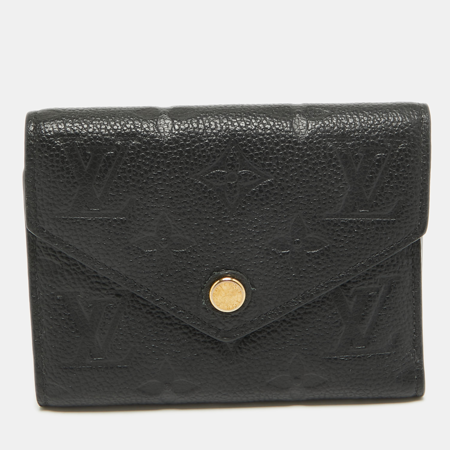 

Louis Vuitton Black Monogram Empreinte Leather Victorine Wallet