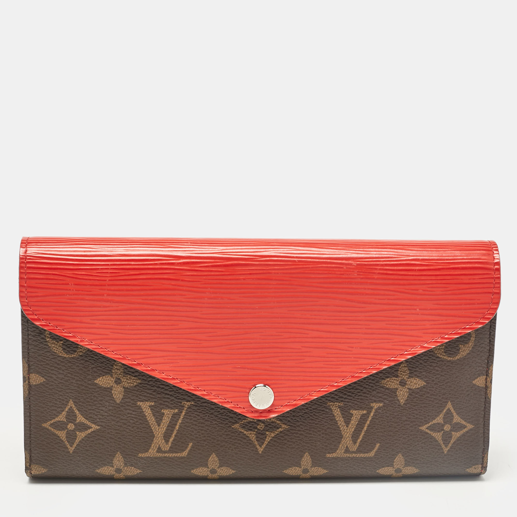 

Louis Vuitton Cherry Epi Leather and Monogram Canvas Marie-Lou Long Wallet, Red