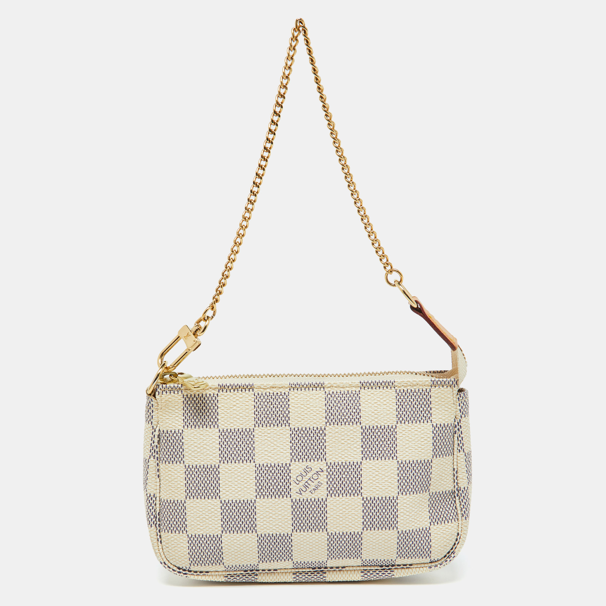 

Louis Vuitton Damier Azur Canvas Mini Pochette Accessoires, White