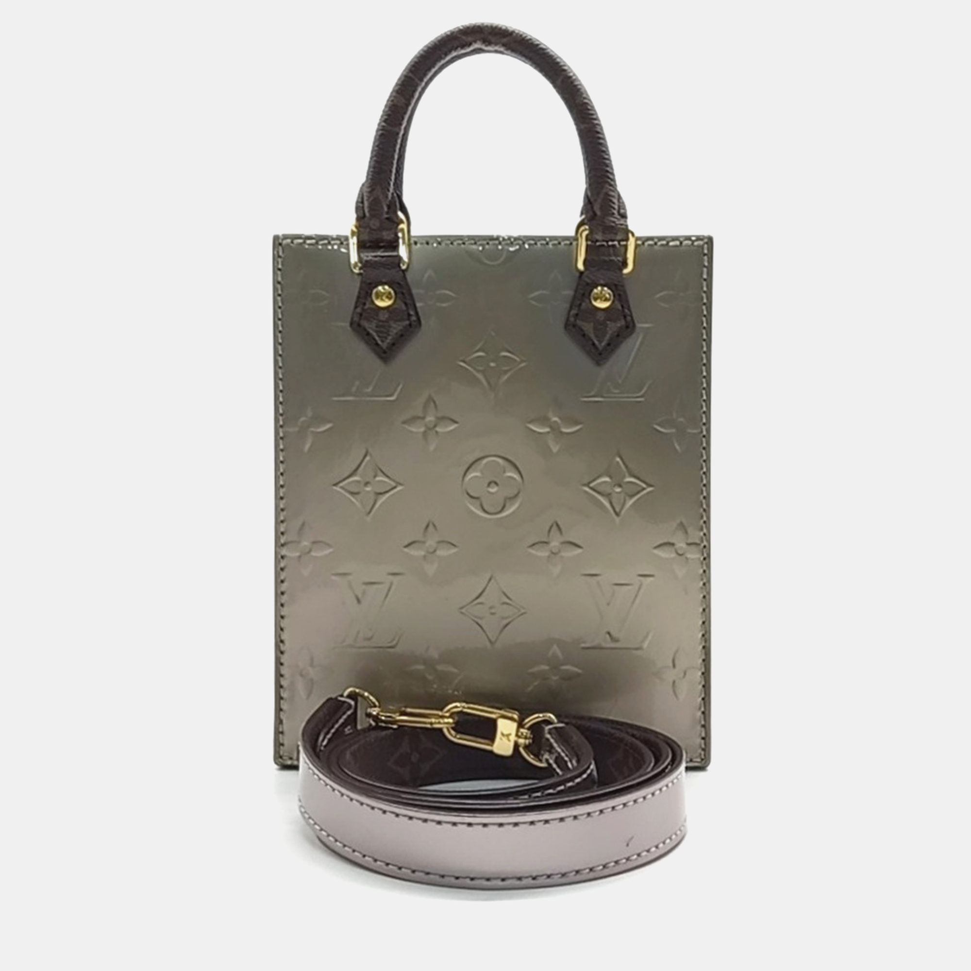 

Louis Vuitton Vernis Petite Sockpla Bag, Beige