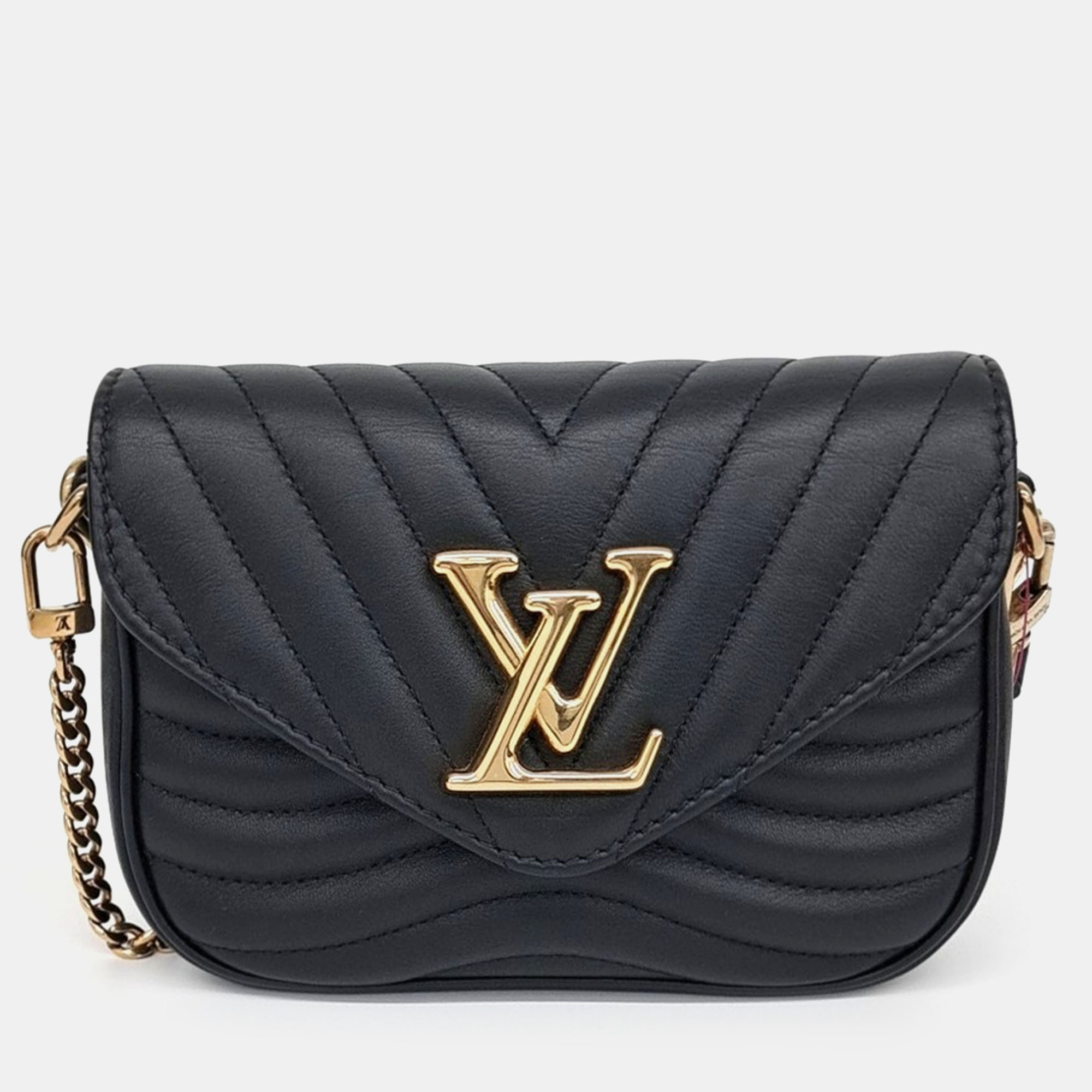 Pre-owned Louis Vuitton New Wave Multi Pochette Bag In Black