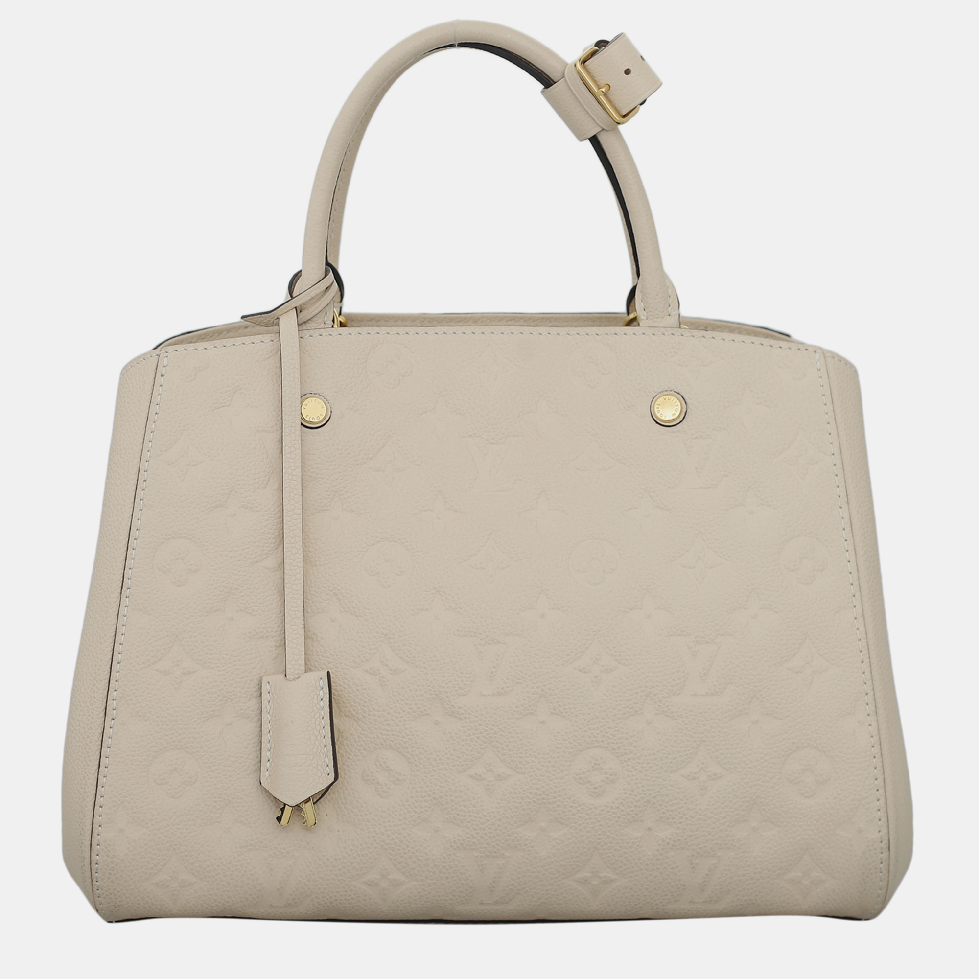 

Louis Vuitton Cream Montaigne MM Monogram Empreinte Bag