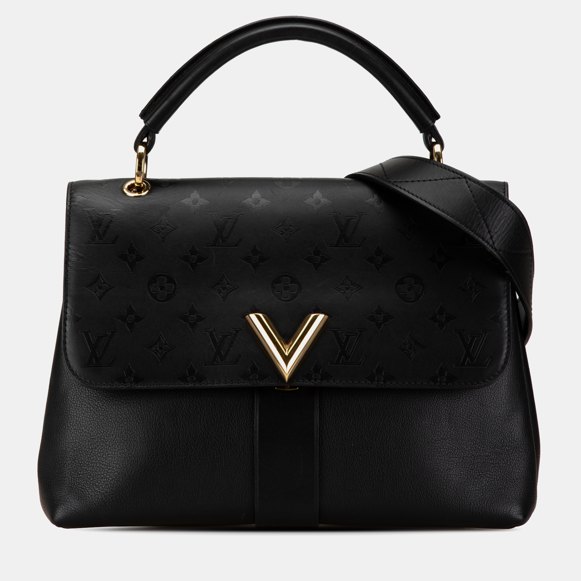 

Louis Vuitton Monogram Very One Handle Bag, Black