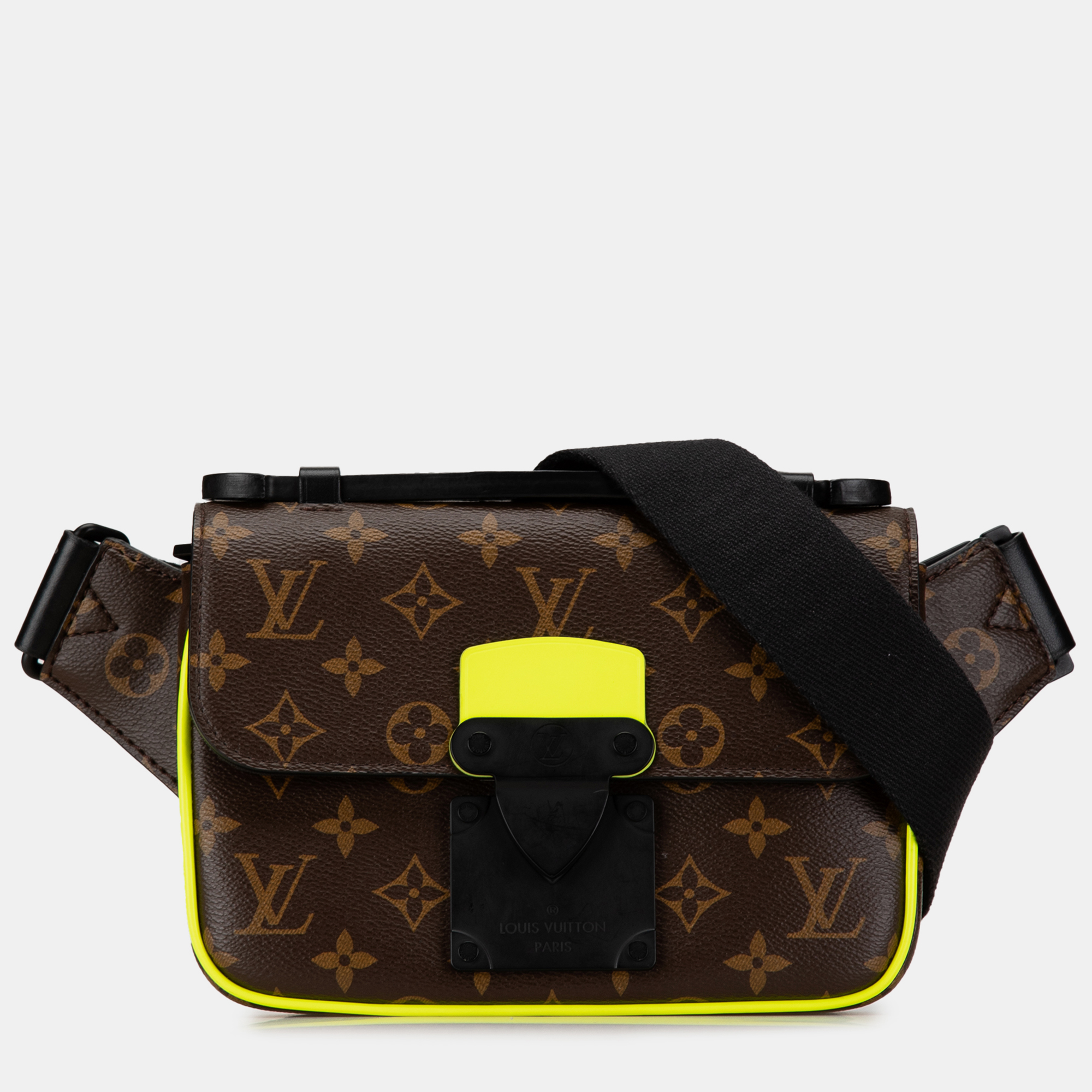 

Louis Vuitton Monogram Macassar  Lock Sling, Brown