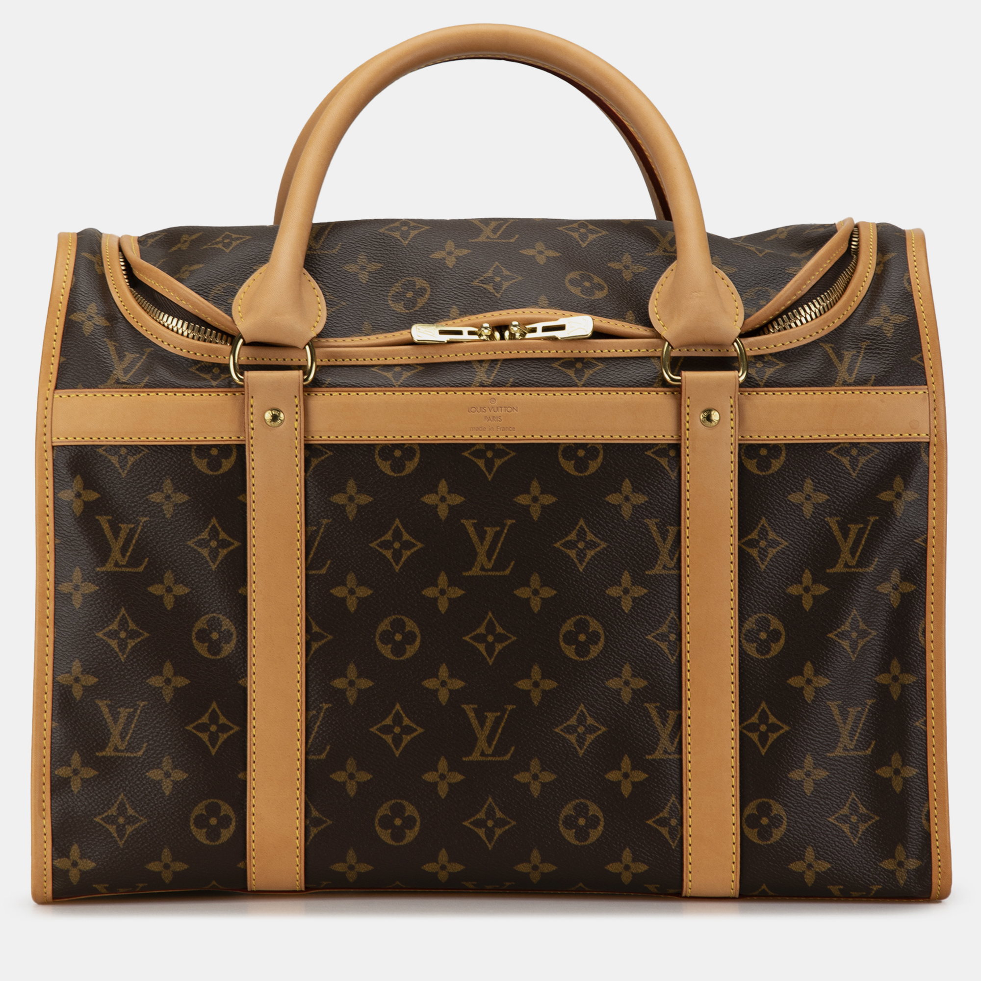 

Louis Vuitton Monogram Sac Chien Pet Carrier 40, Brown