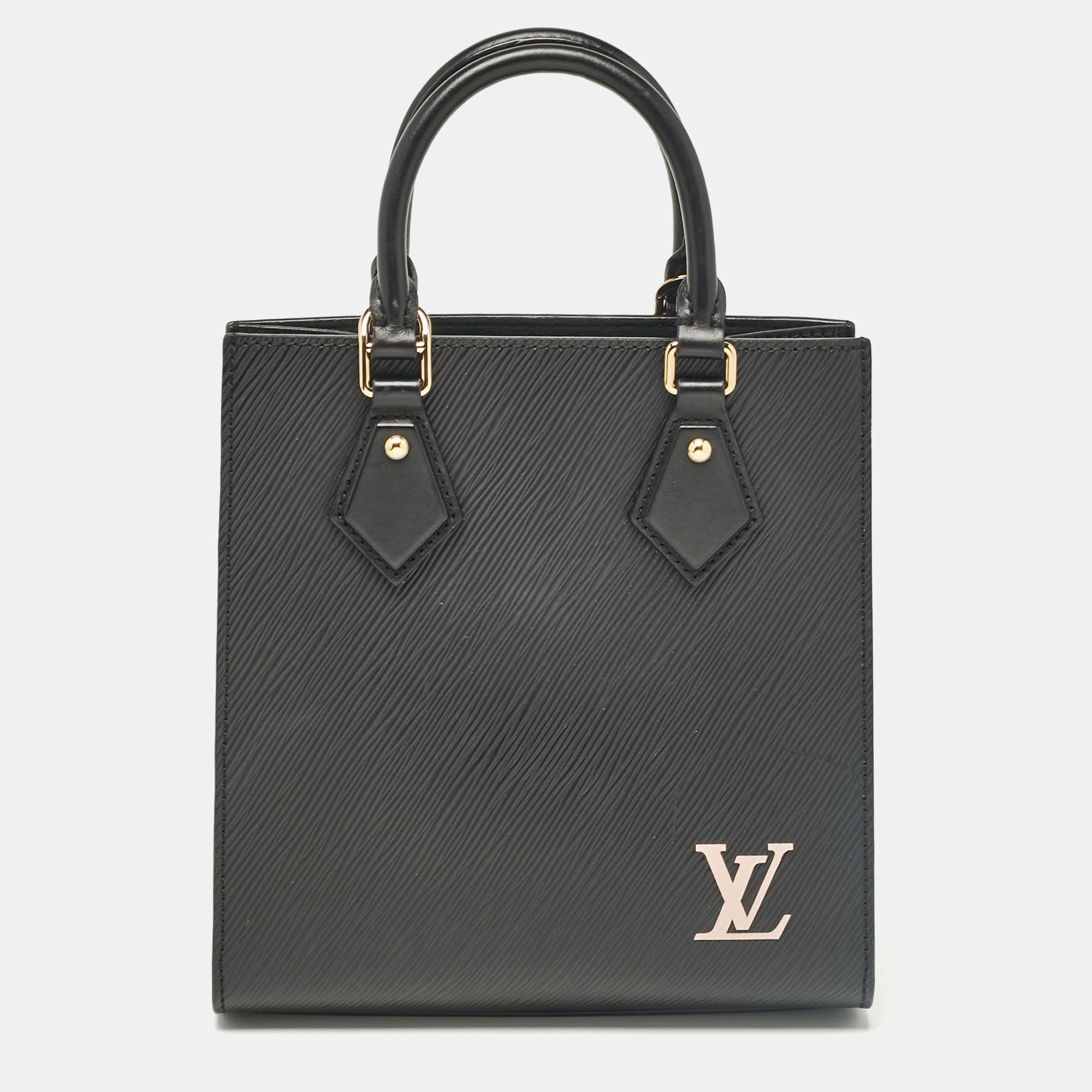 Pre-owned Louis Vuitton Black Epi Leather Sac Plat Bb Bag