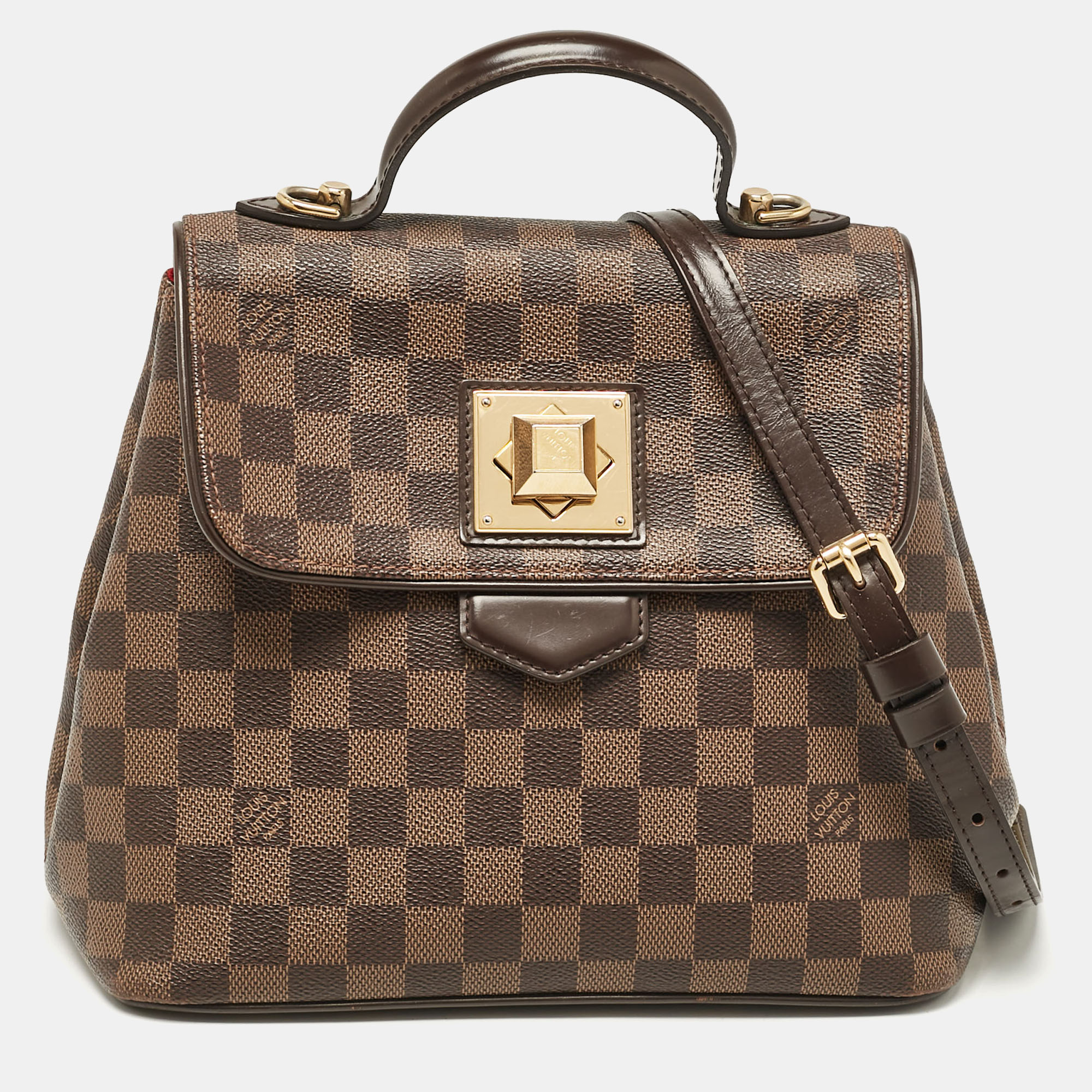 

Louis Vuitton Damier Ebene Canvas Bergamo PM Bag, Brown