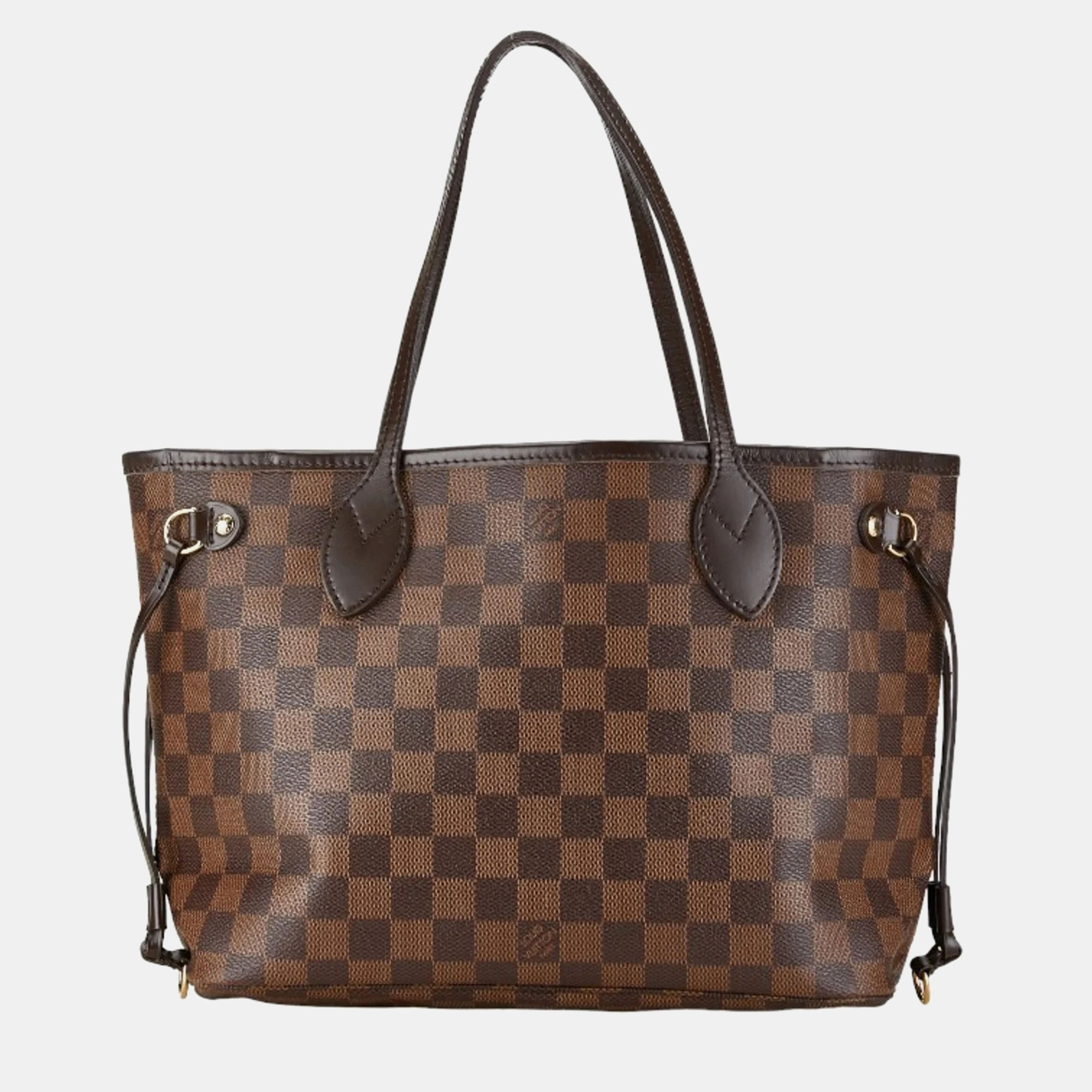 Pre-owned Louis Vuitton Brown Damier Ebene Canvas Neverfull Pm Tote Bag