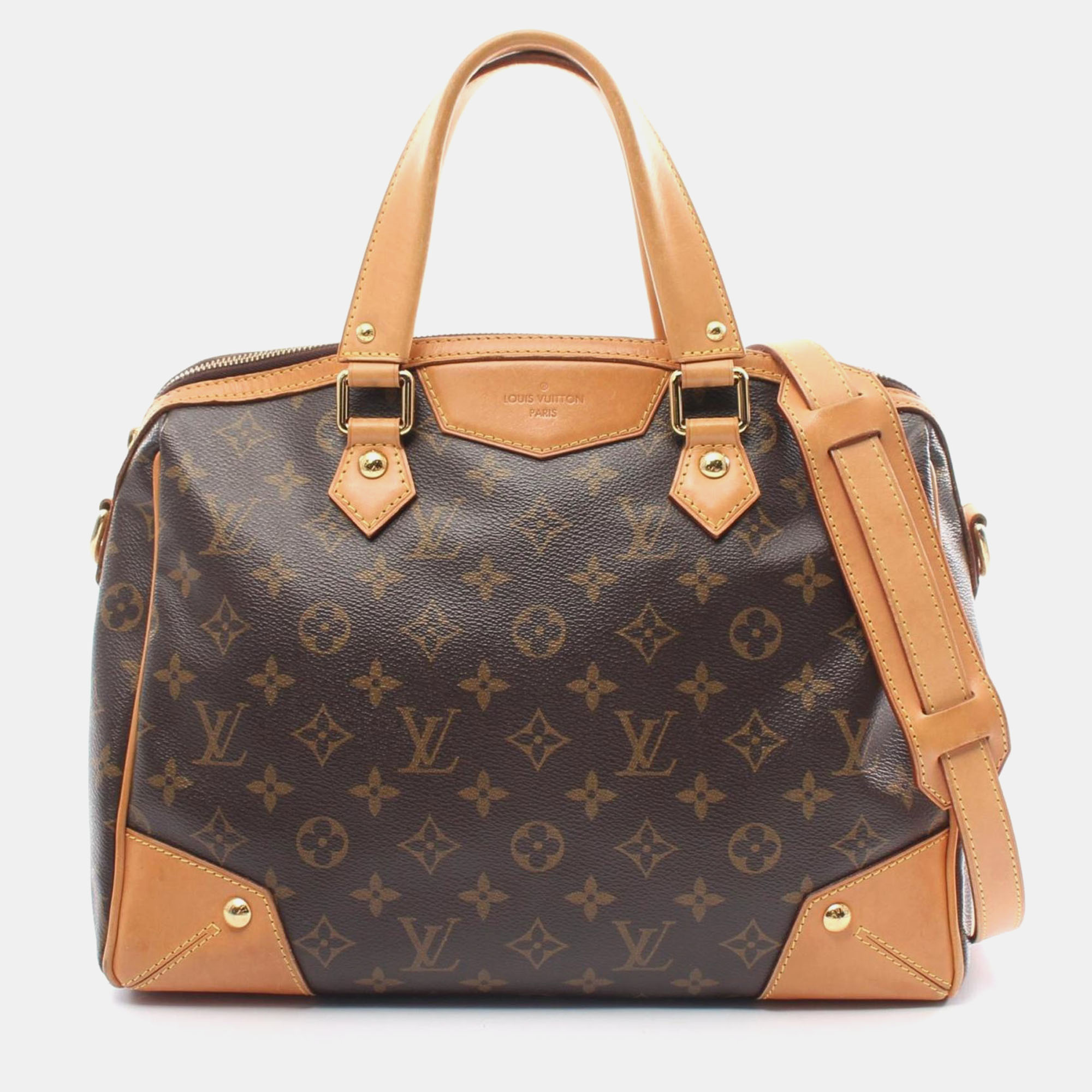 

Louis Vuitton Brown Coated Canvas Monogram Retiro PM Satchel Bag