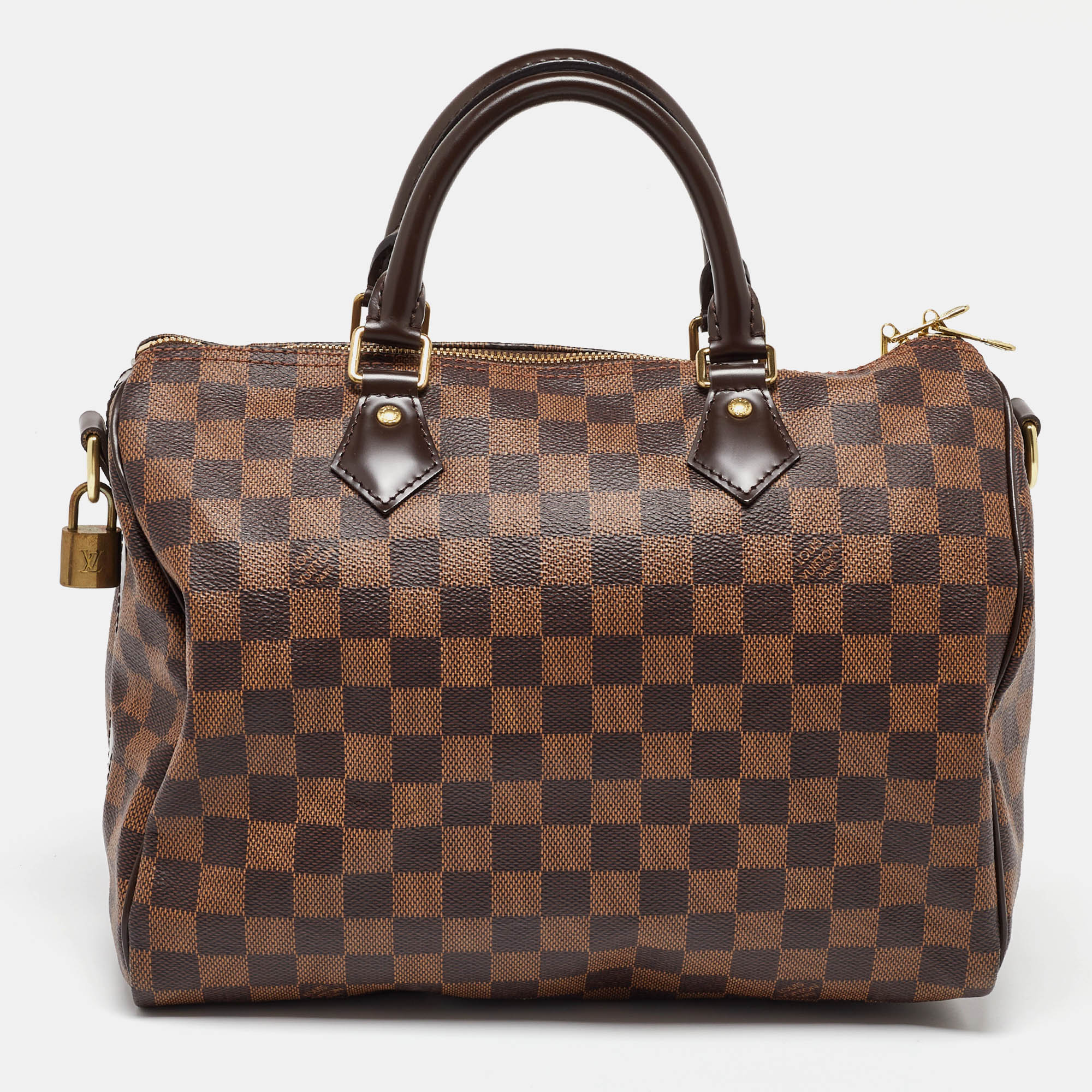 

Louis Vuitton Damier Ebene Canvas Speedy 30 Bag, Brown