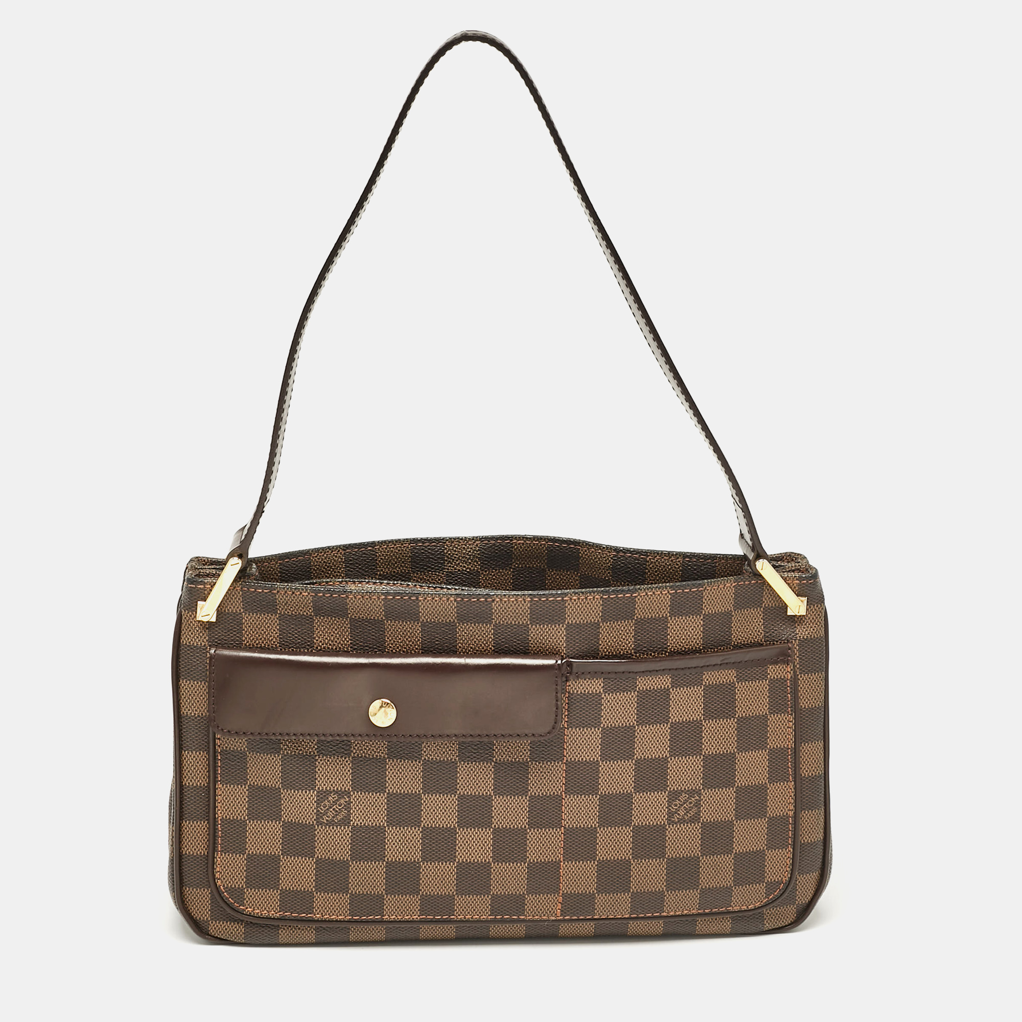 Pre-owned Louis Vuitton Damier Ebene Canvas Aubagne Bag In Brown