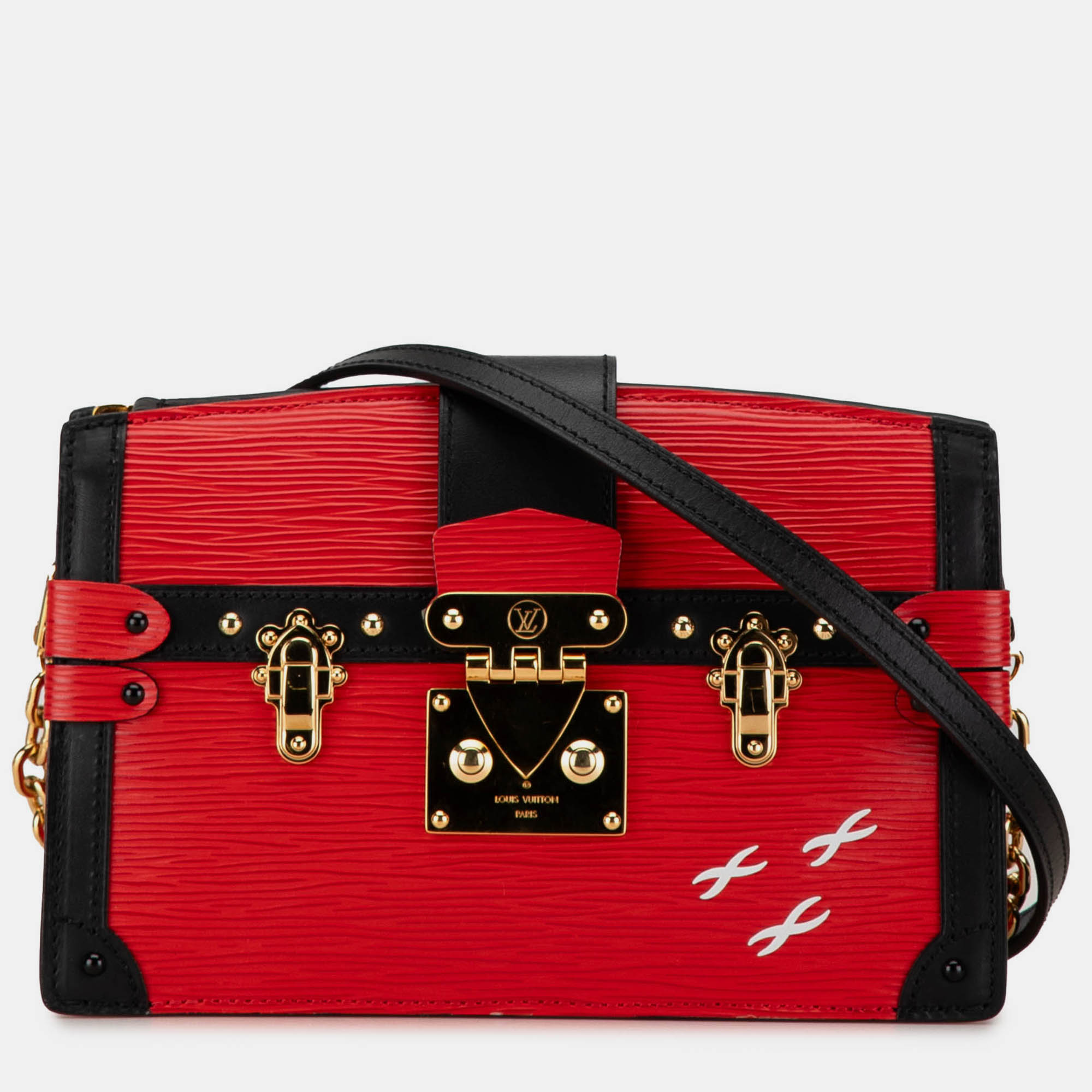 

Louis Vuitton Red/Black Epi Trunk Clutch