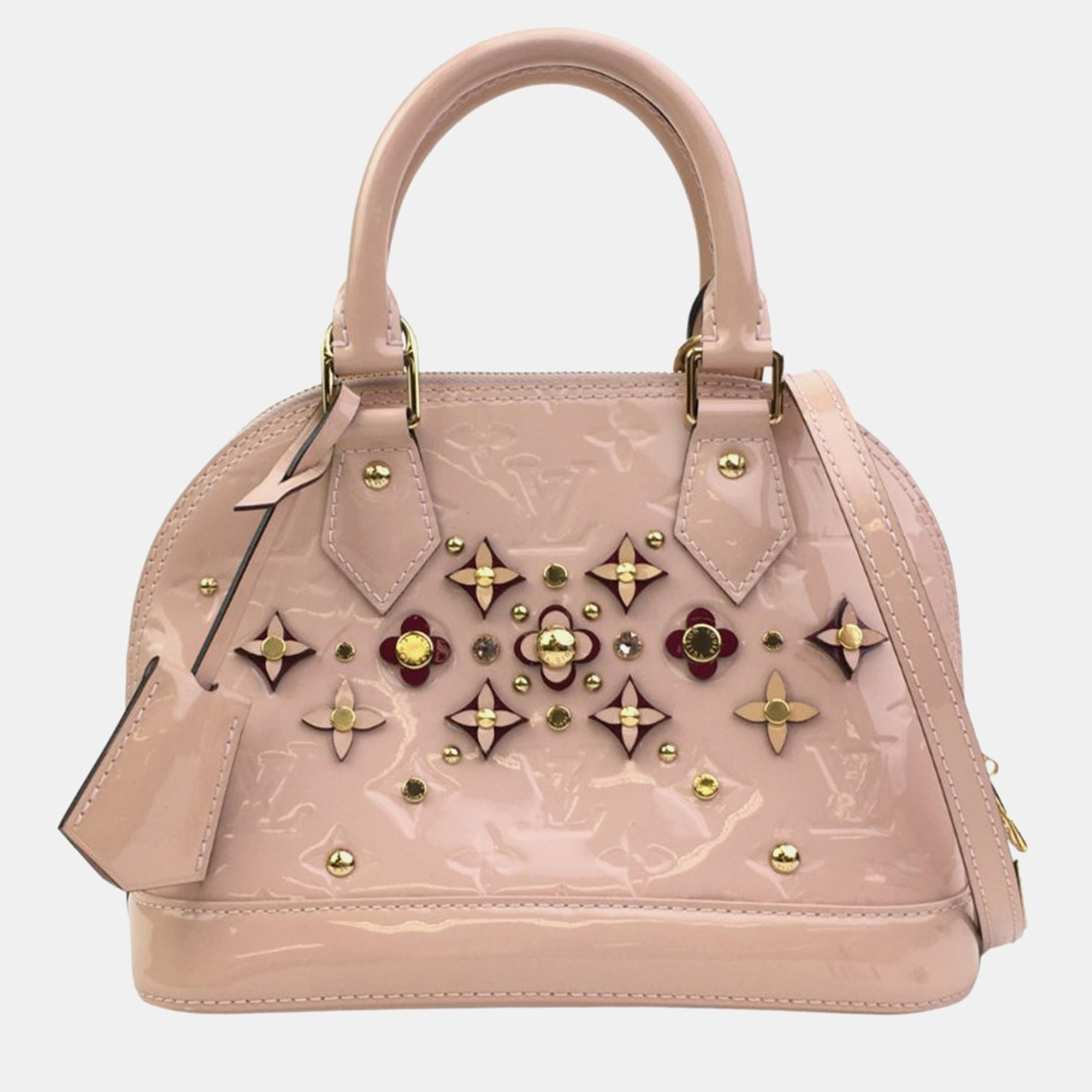 

Louis Vuitton Pink Monogram Vernis Flower Alma BB