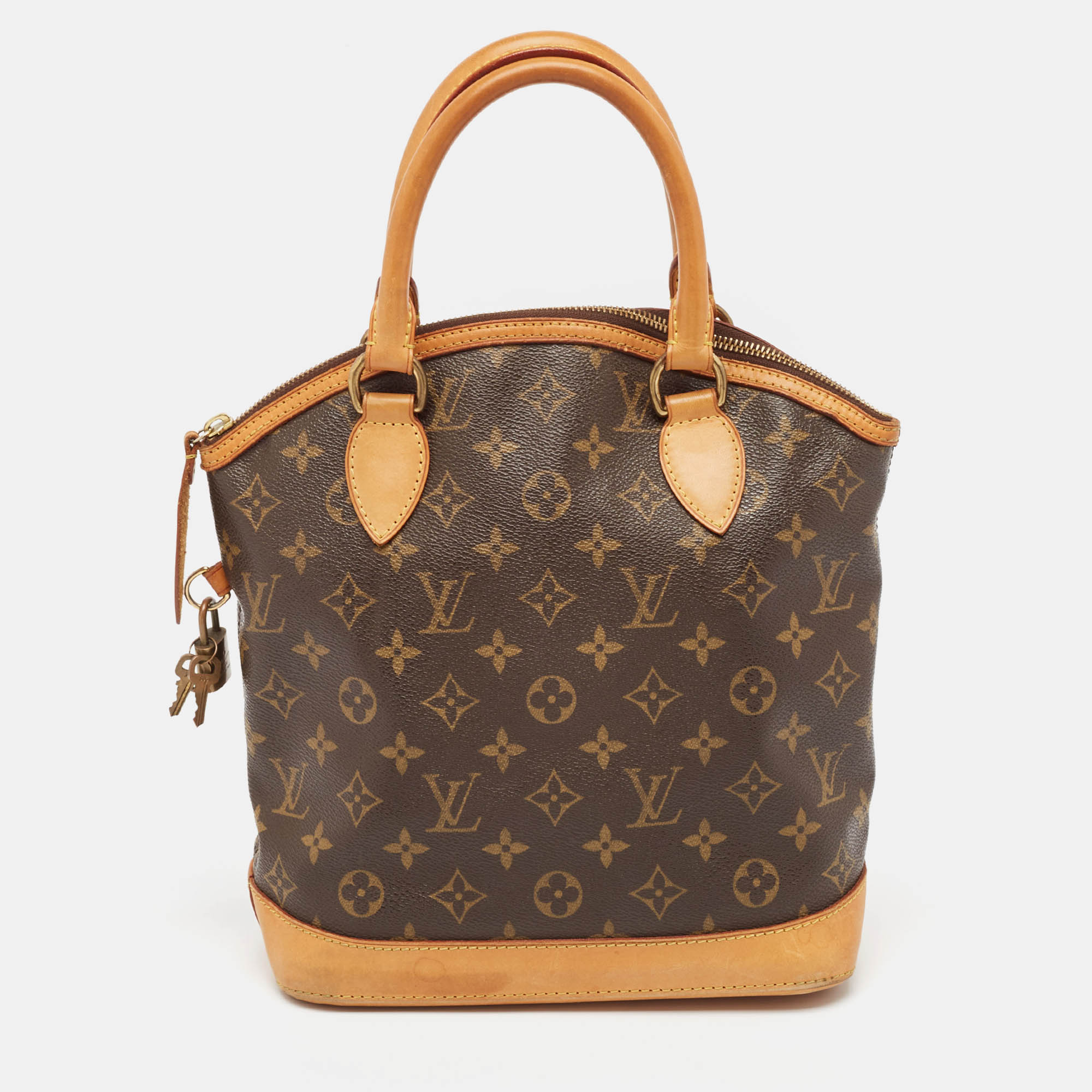 

Louis Vuitton Monogram Canvas Lockit PM Bag, Brown