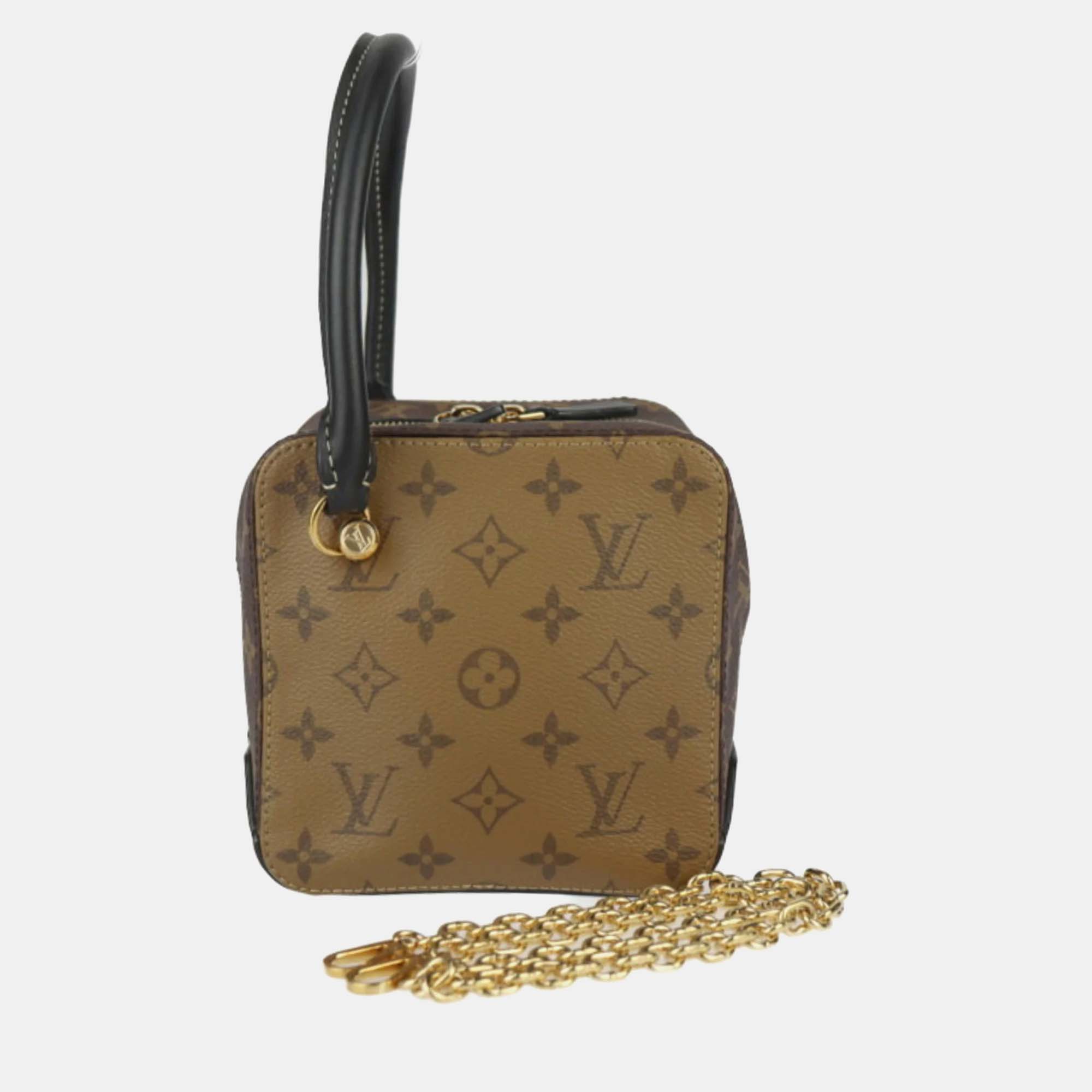 

Louis Vuitton Brown Reverse Monogram Canvas Square Shoulder Bag