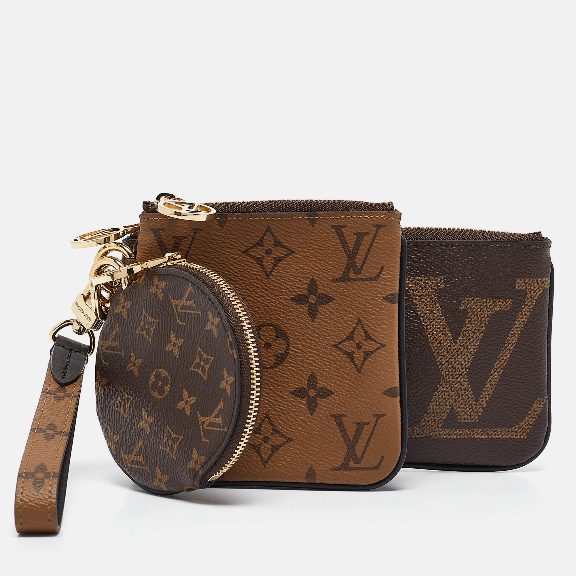 

Louis Vuitton Monogram Canvas Trio Pouch, Brown