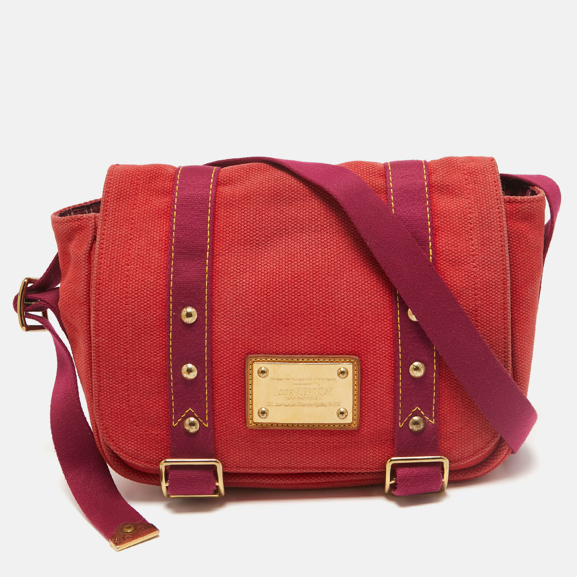 

Louis Vuitton Rogue Canvas Antigua Besace PM Bag, Red