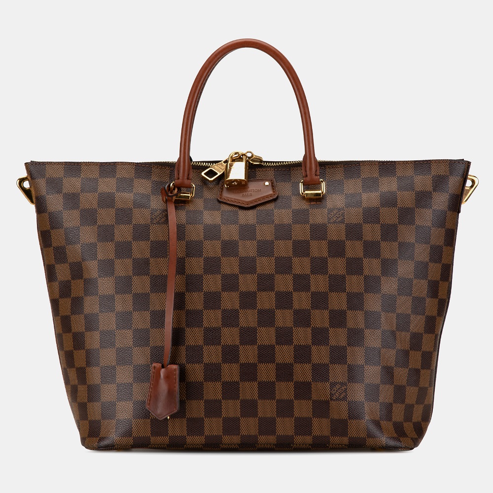 

Louis Vuitton Brown Canvas Damier Ebene Belmont MM Bag