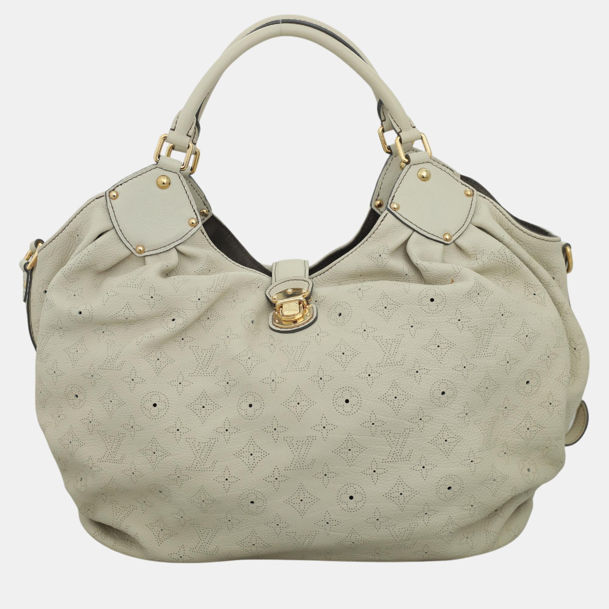 

Louis Vuitton Mahina Hobo Bag, Cream