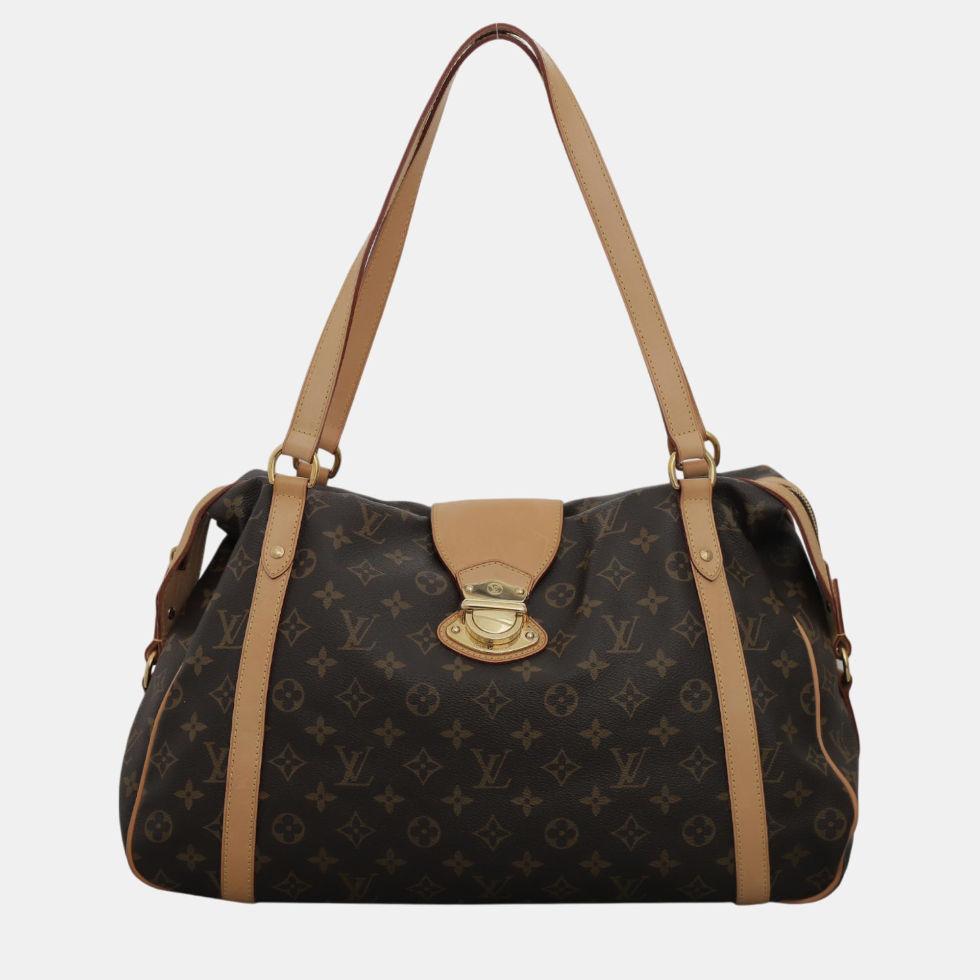 Pre-owned Louis Vuitton Monogram Canvas Stresa Pm In Brown