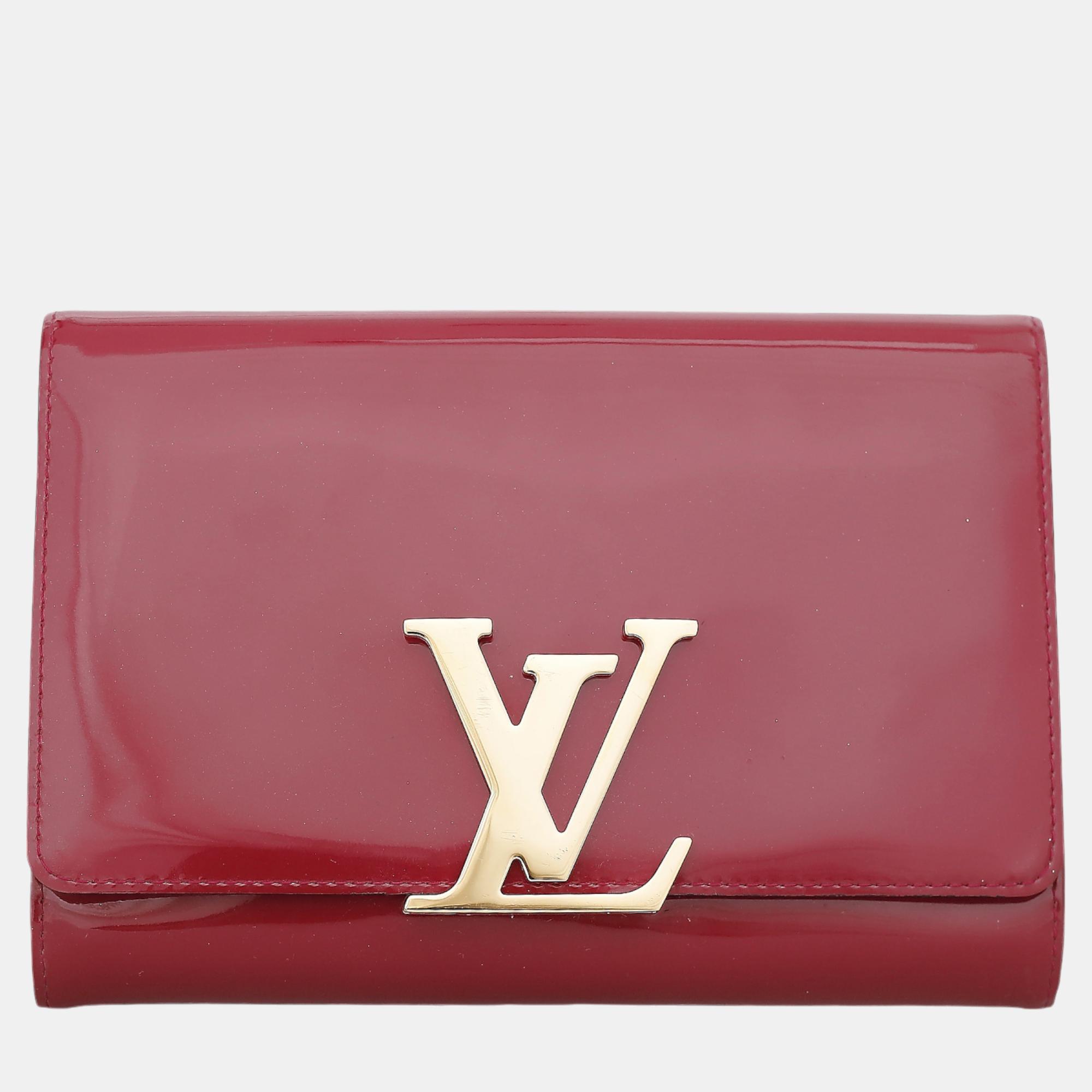 

Louis Vuitton Patent Leather Louise MM Clutch, Red