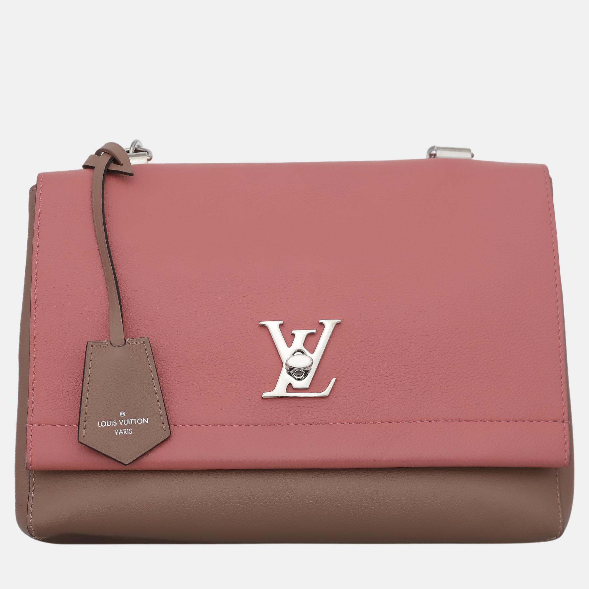 

Louis Vuitton Multicolor Leather Lockme II Bag, Pink