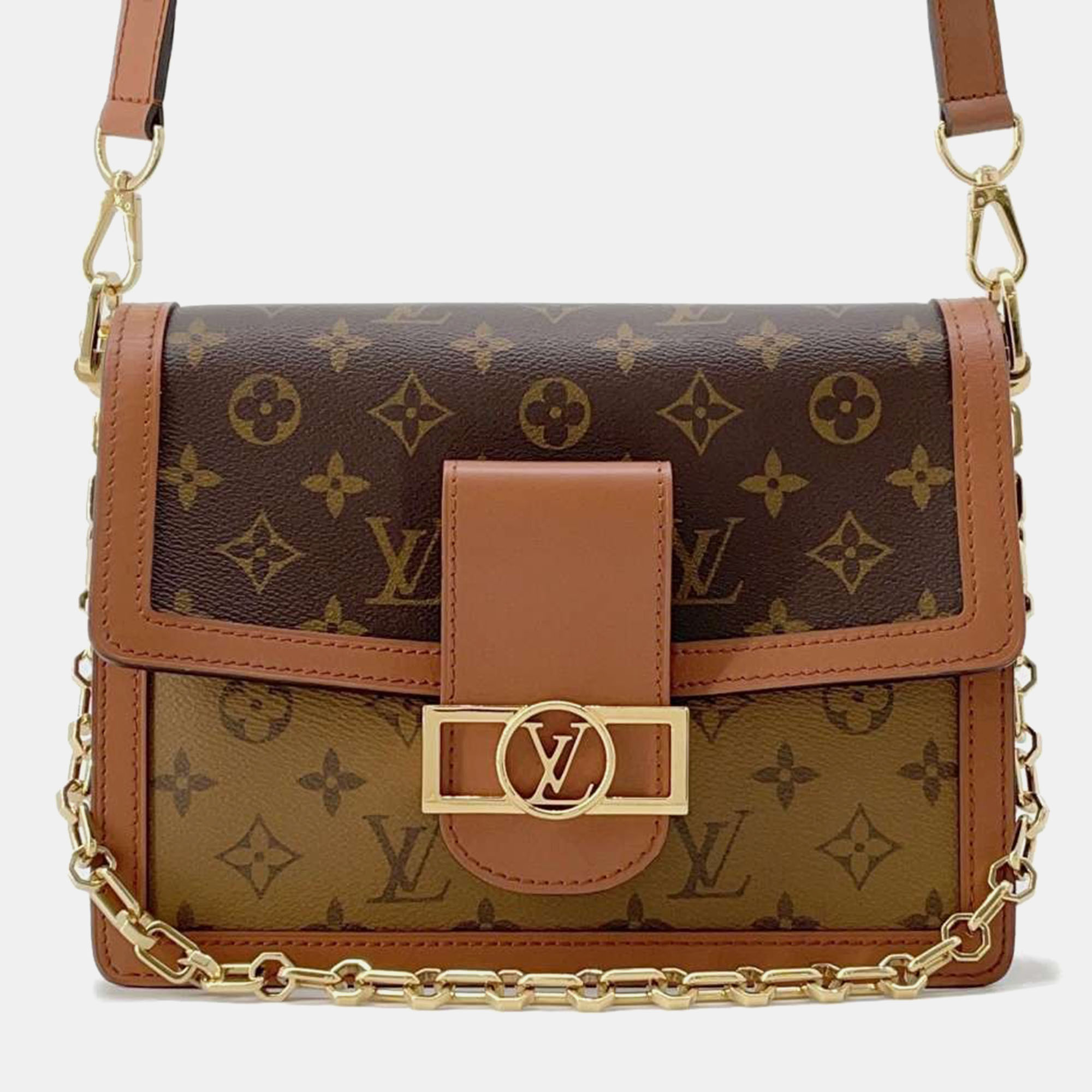 

Louis Vuitton Noir Monogram Monogram Reverse Canvas Dauphine Size MM, Brown