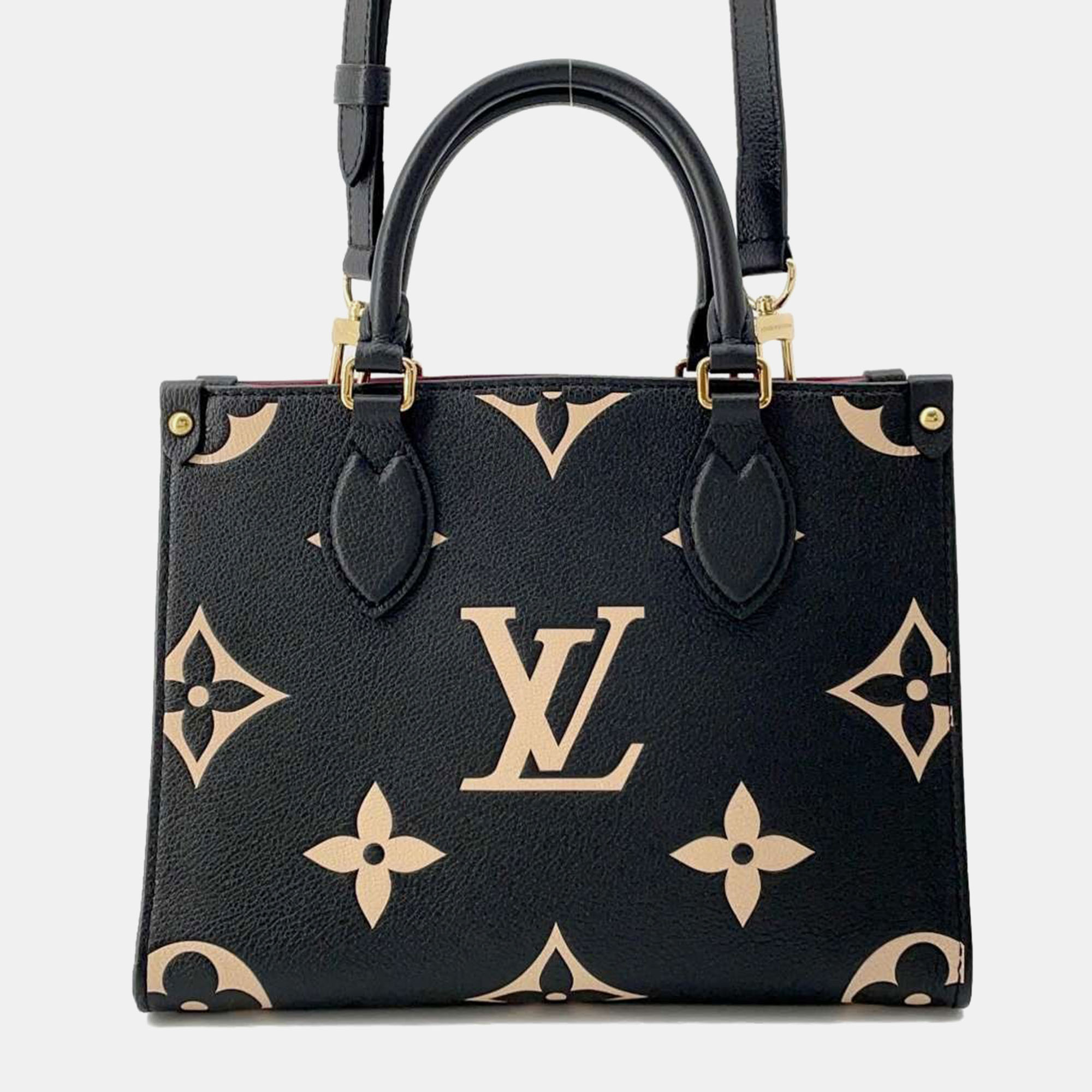 

Louis Vuitton Noir/Beige Bicolor Monogram Empreinte Leather Onthego Size PM