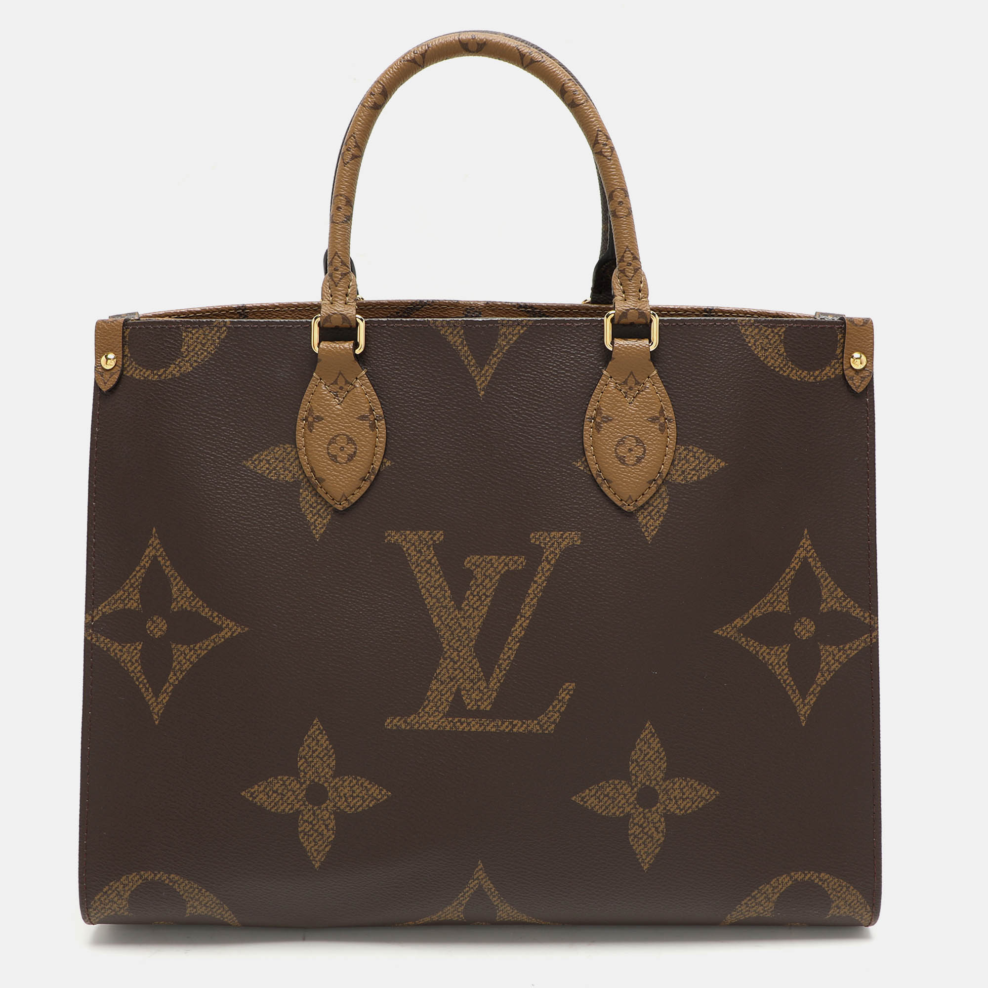 

Louis Vuitton Reverse Monogram Canvas Giant Onthego MM Bag, Brown