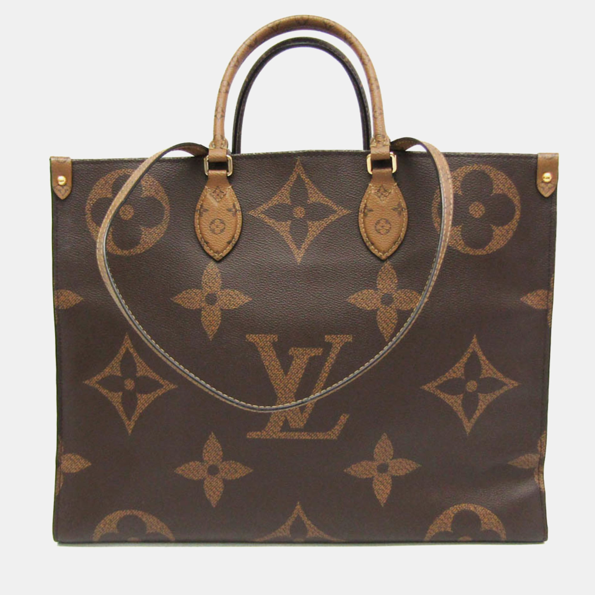 

Louis Vuitton Beige Brown Monogram Reverse On The Go GM Shoulder Bag