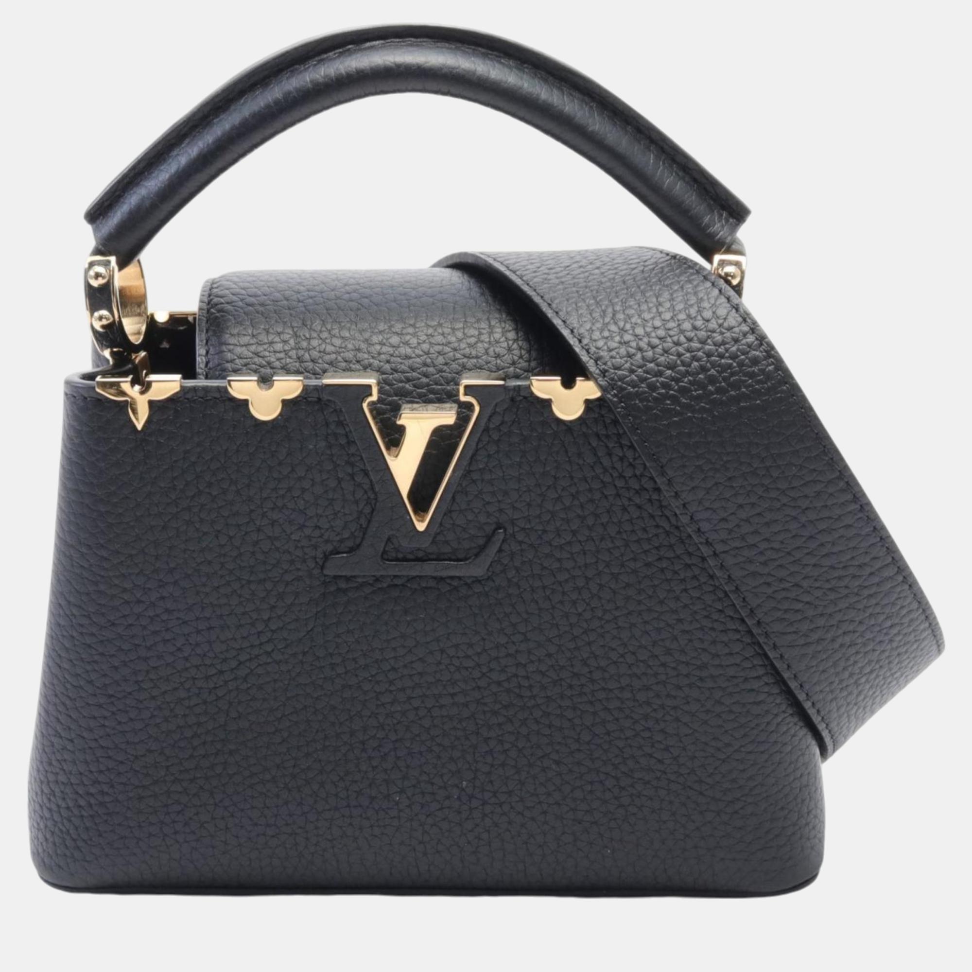 

Louis Vuitton Black Taurillon Leather Capucines Mini Handbag