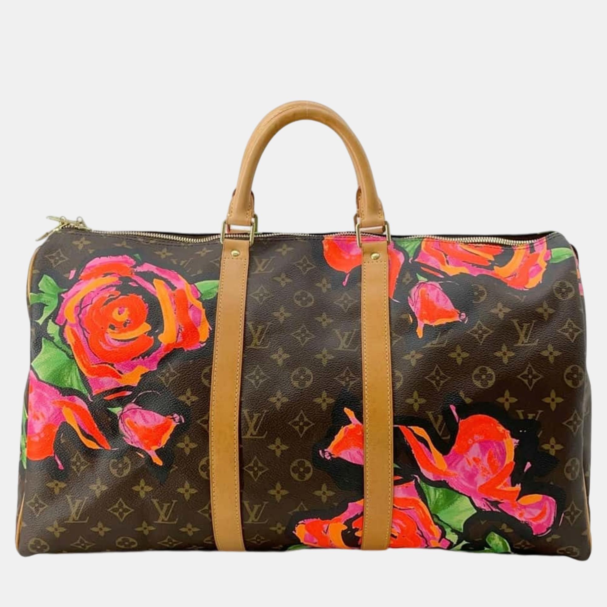 

Louis Vuitton Monogram Rose Keepall 50 Boston Bag, Brown