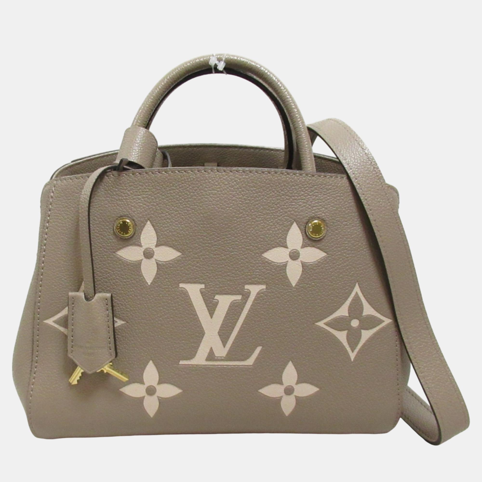 

Louis Vuitton Montaigne Bb Leather Monogram Empreinte Gray Bag, Grey