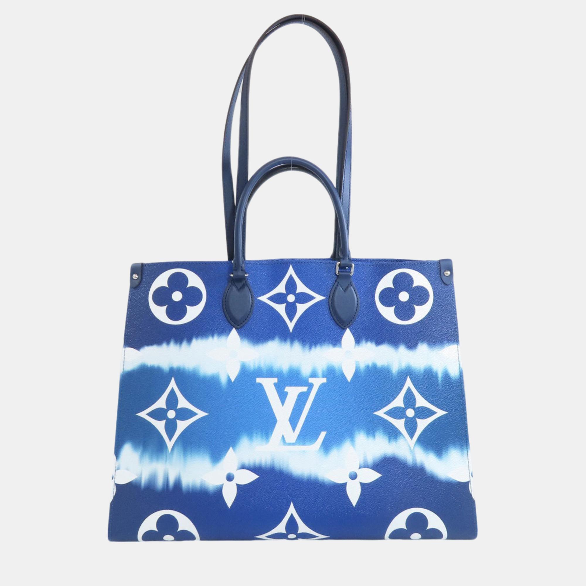 

Louis Vuitton On The Go Gm Escar Monogram Canvas Tote Bag, Blue