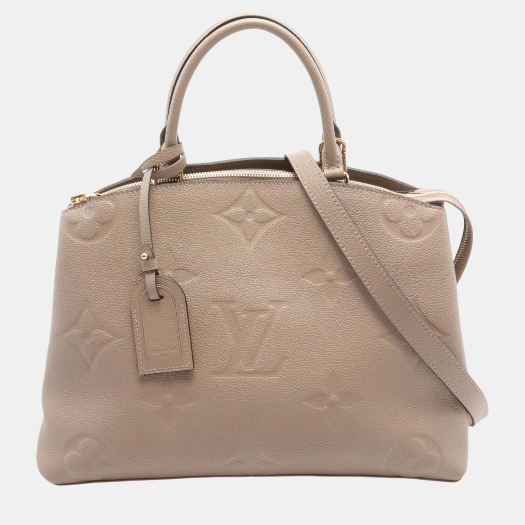 

Louis Vuitton Grand Palais Mm Leather Monogram Empreinte Beige Handbag