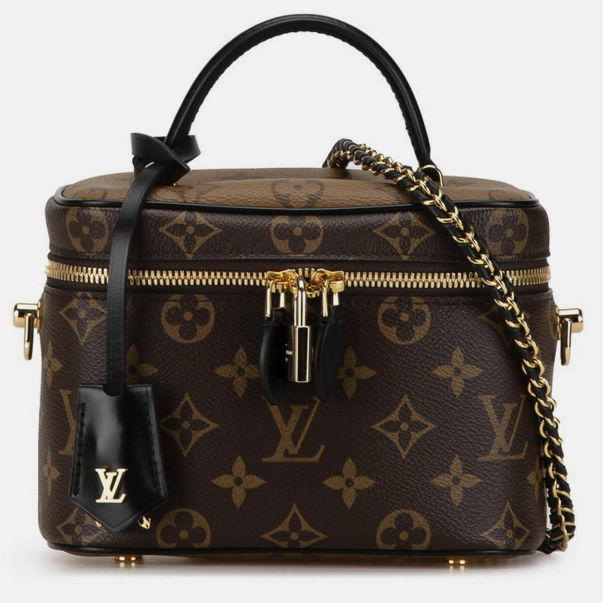 

Louis Vuitton Monogram Vanity Nv Pm Chain Shoulder Brown Pvc Leather Bag