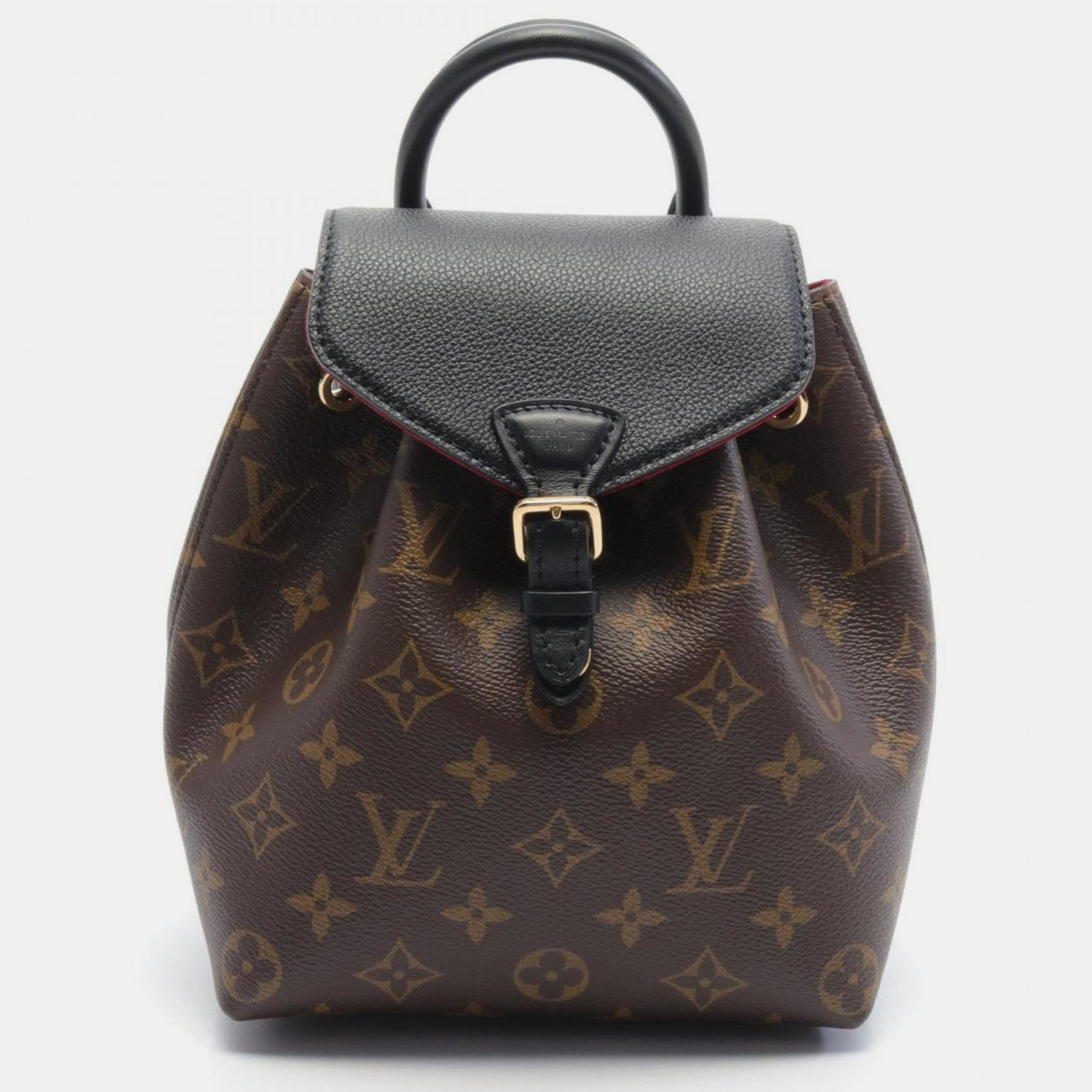 

Louis Vuitton Montsouris Nm Bb Coated Canvas Leather Monogram Brown Black Rucksack Backpack