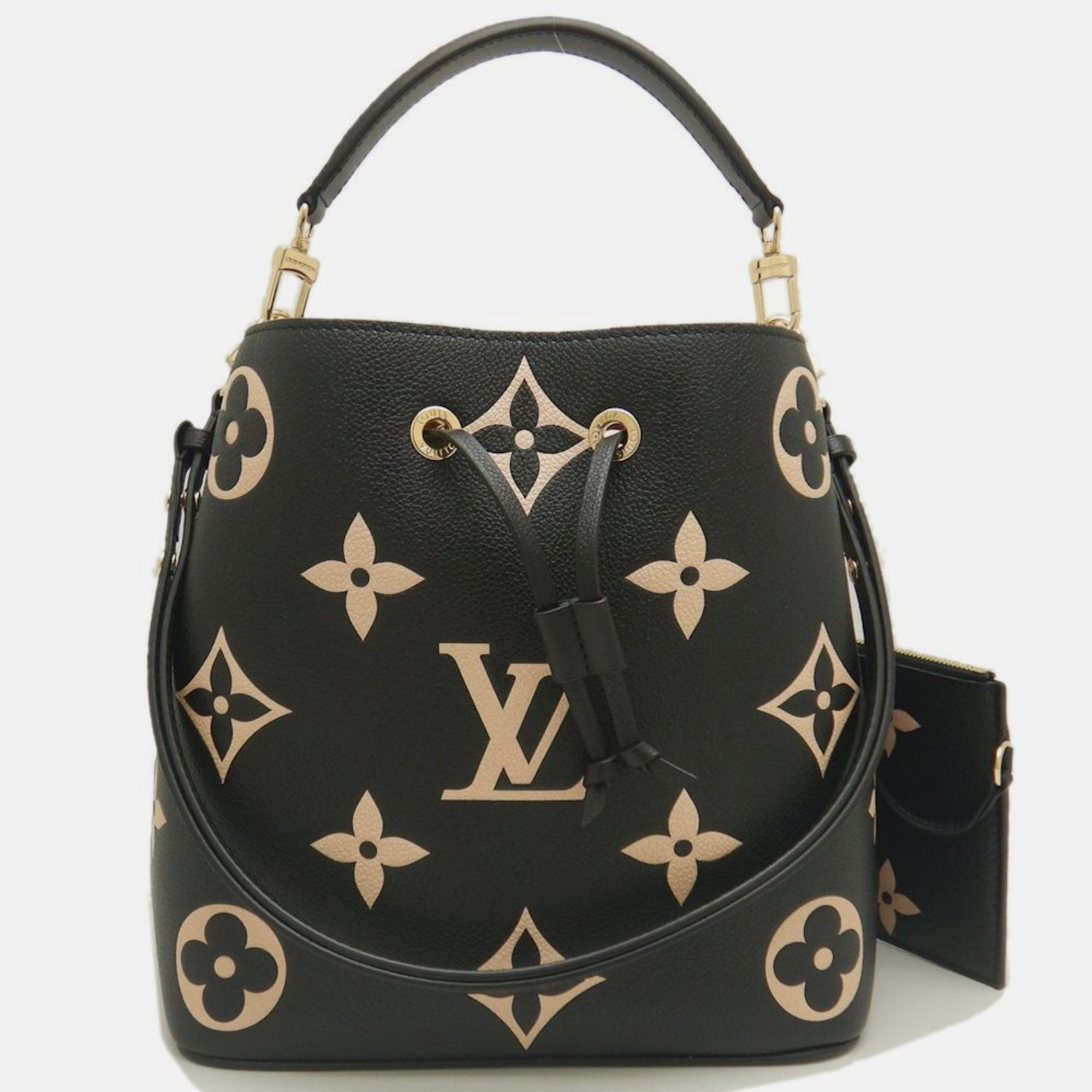

Louis Vuitton Bicolor Monogram Empreinte Neonoe Mm Noir Beige Handbag