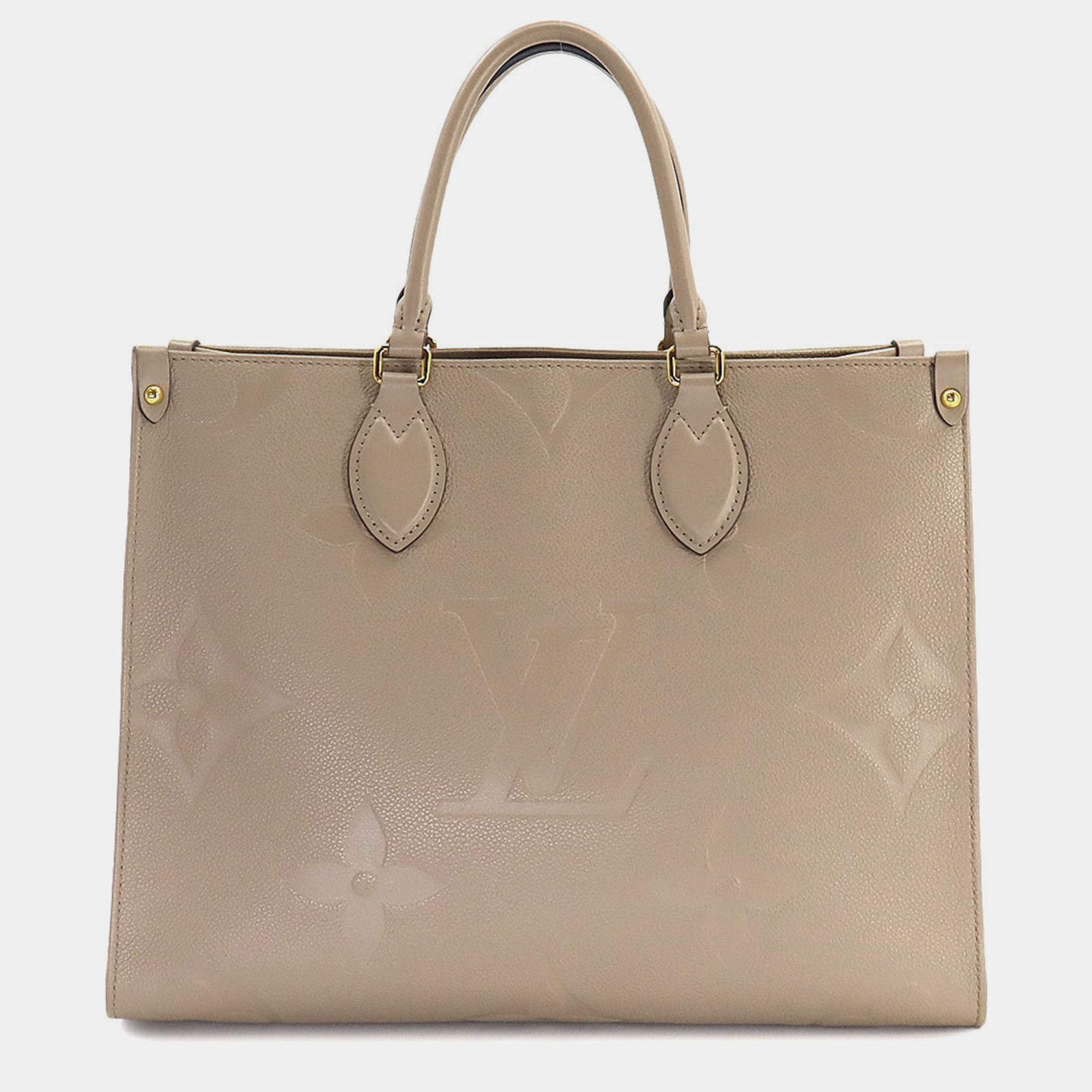 

Louis Vuitton Tourterelle Monogram Empreinte On The Go Mm Tote Bag, Brown