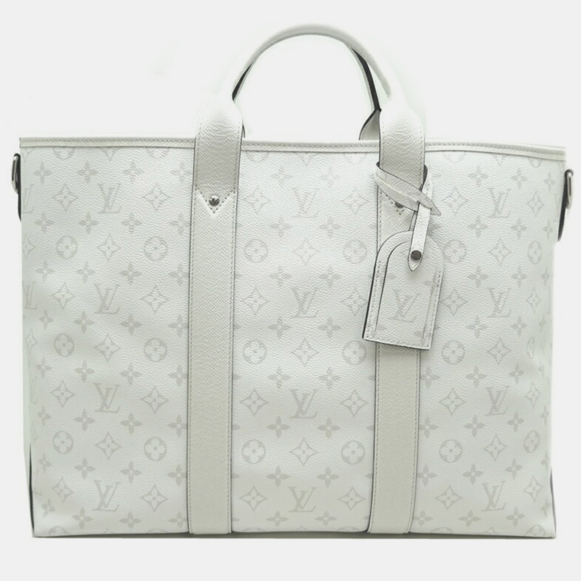 

Louis Vuitton Weekend Tote Nm Taiga Rama Optic White Boston Bag