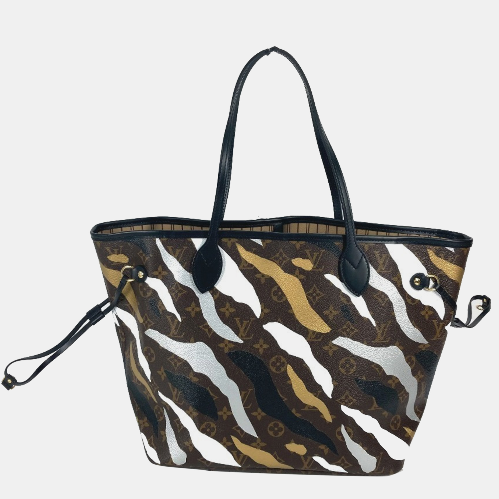 

Louis Vuitton Canvas Brown Monogram Camouflage Neverfull Mm Tote Bag