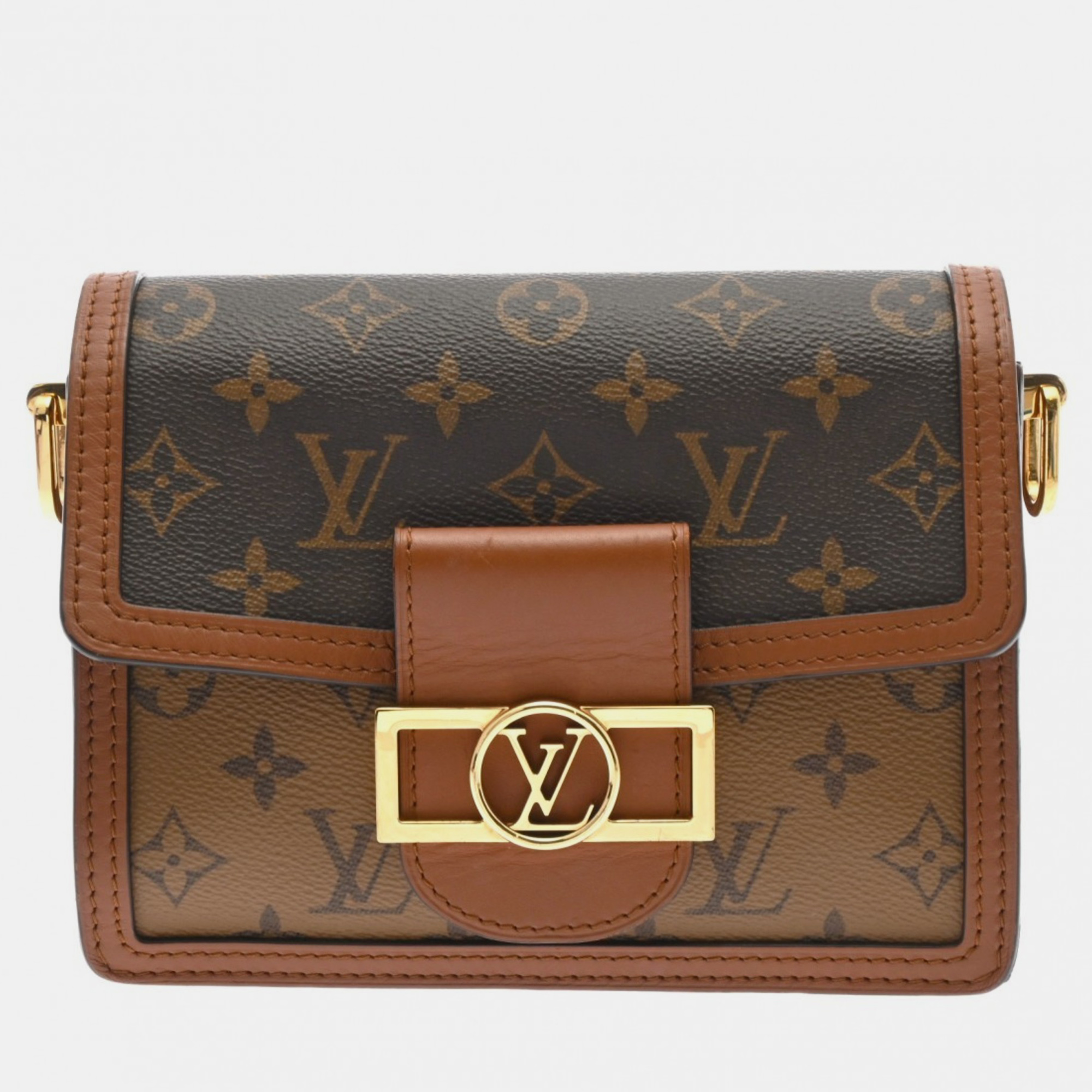 

Louis Vuitton Monogram Reverse Dauphine Mini Brown Canvas Shoulder Bag