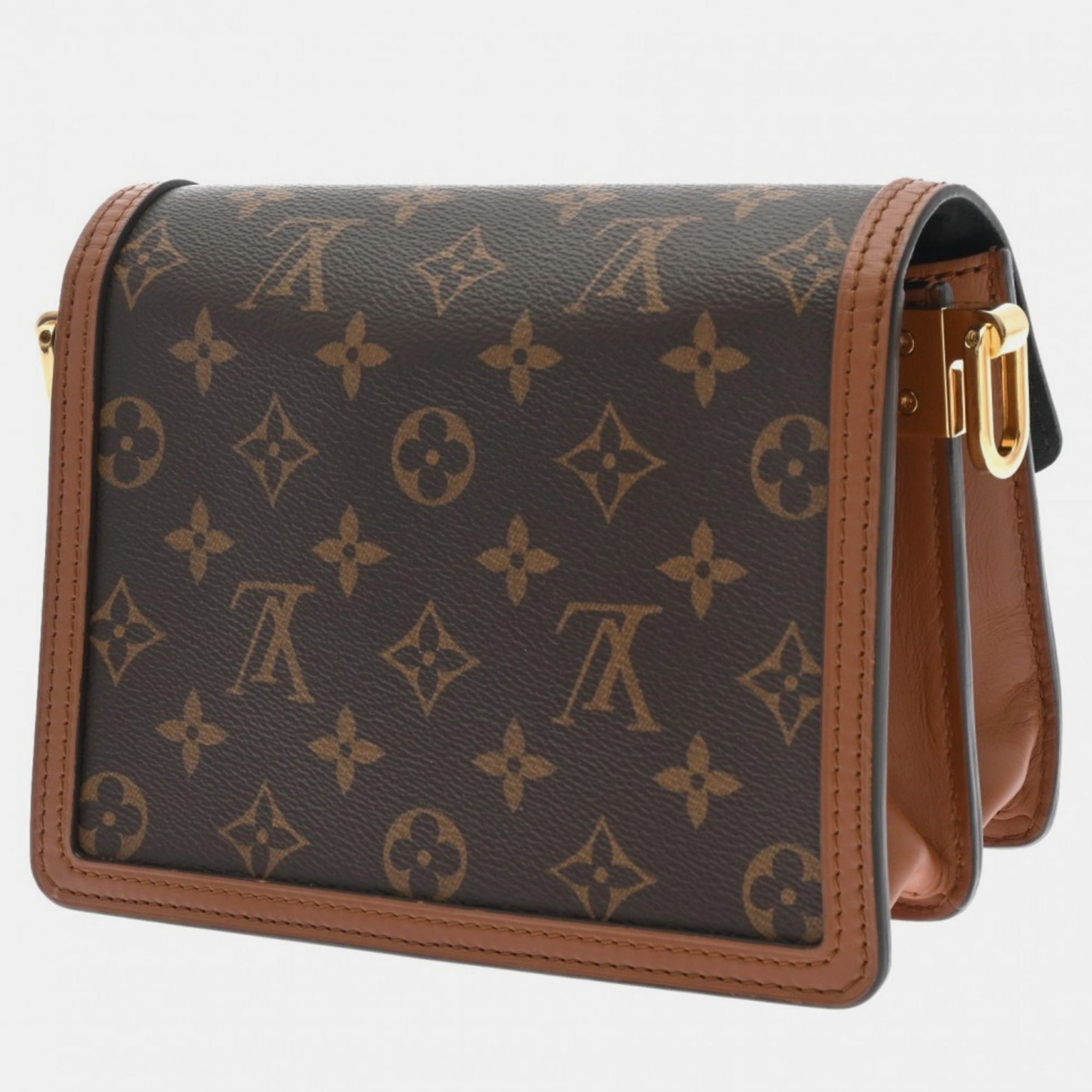 Louis Vuitton Monogram Reverse Dauphine Mini Brown Canvas Shoulder Bag 