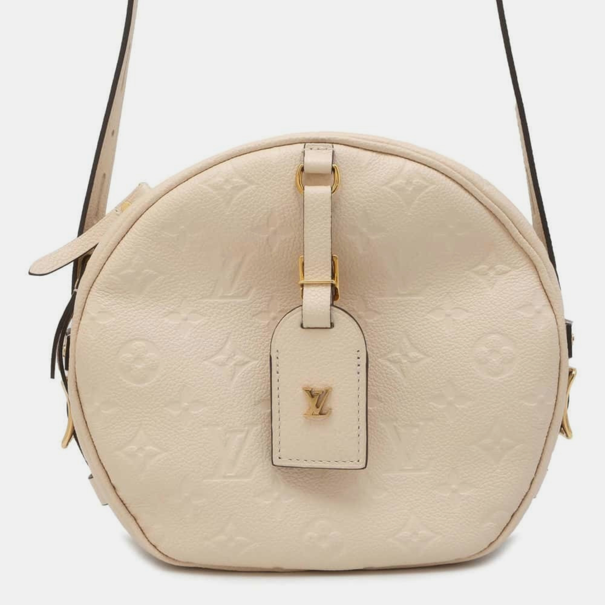 

Louis Vuitton Monogram Empreinte Boite Chapeau Souple Ivory Shoulder Bag, Beige