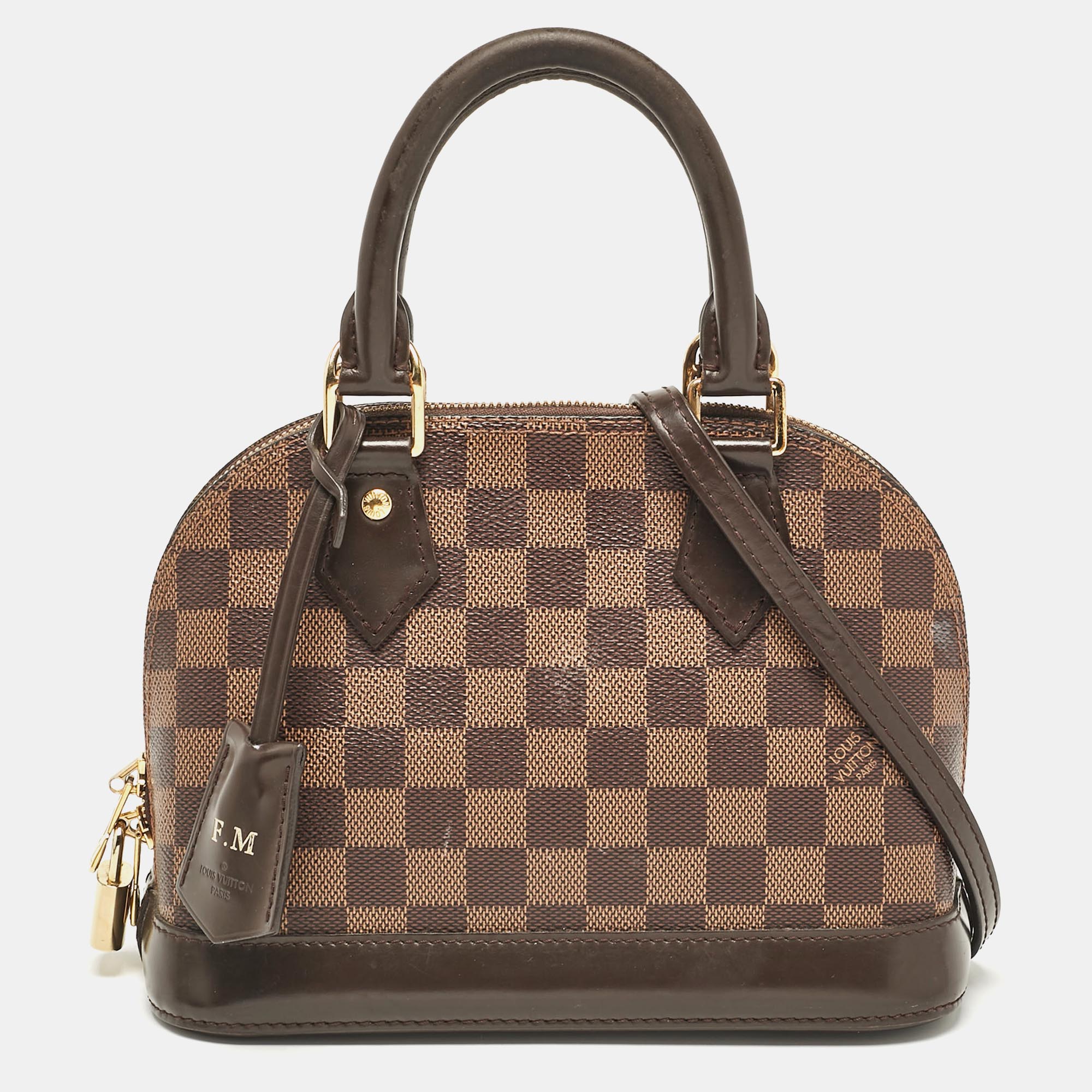 

Louis Vuitton Damier Ebene Canvas Alma BB Bag, Brown