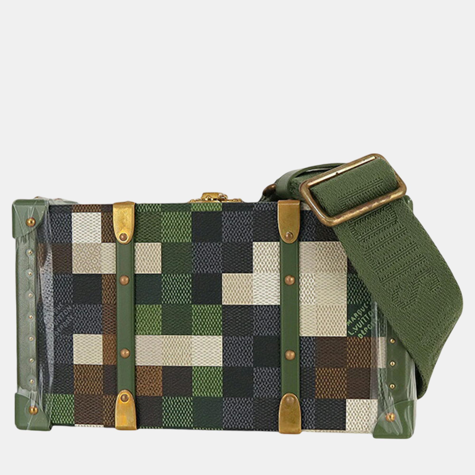 Pre-owned Louis Vuitton Green Damoflage Wallet Trunk