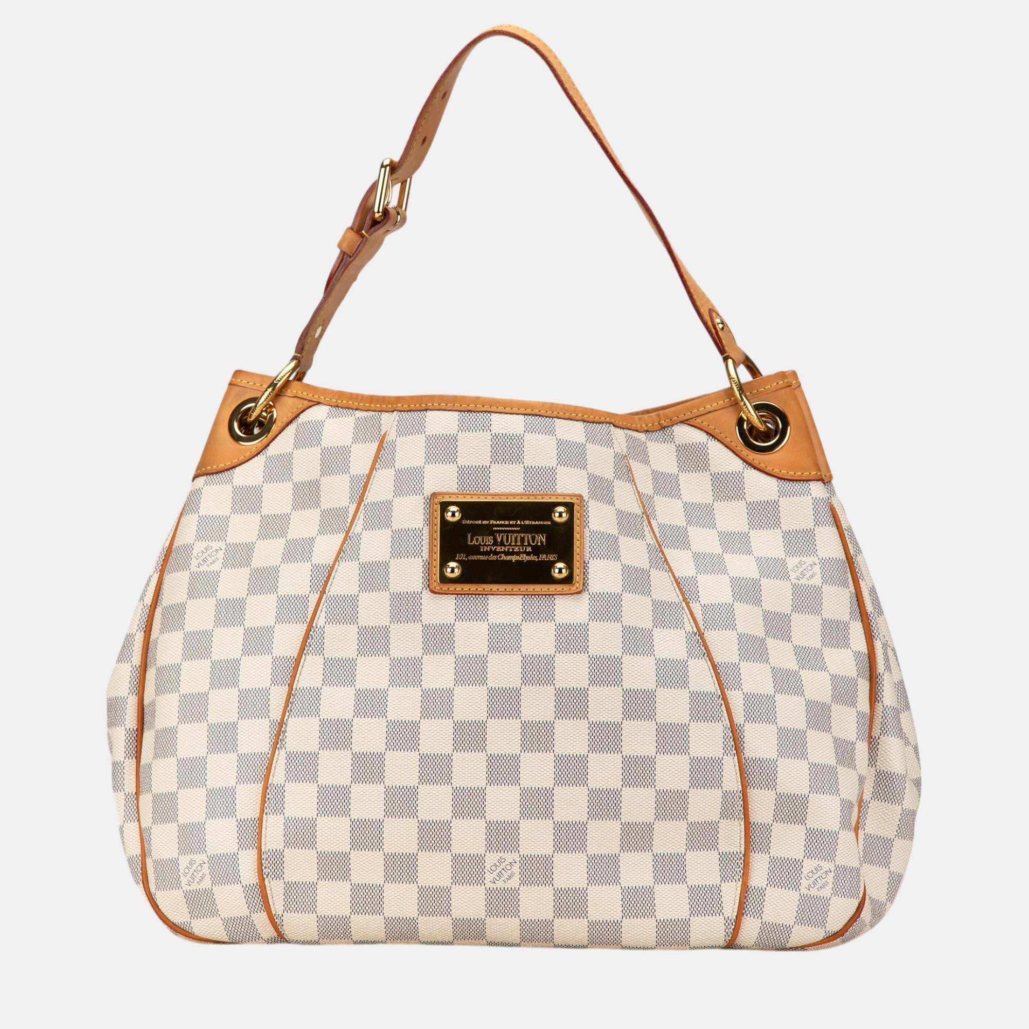 

Louis Vuitton White/Blue Damier Azur Galliera PM