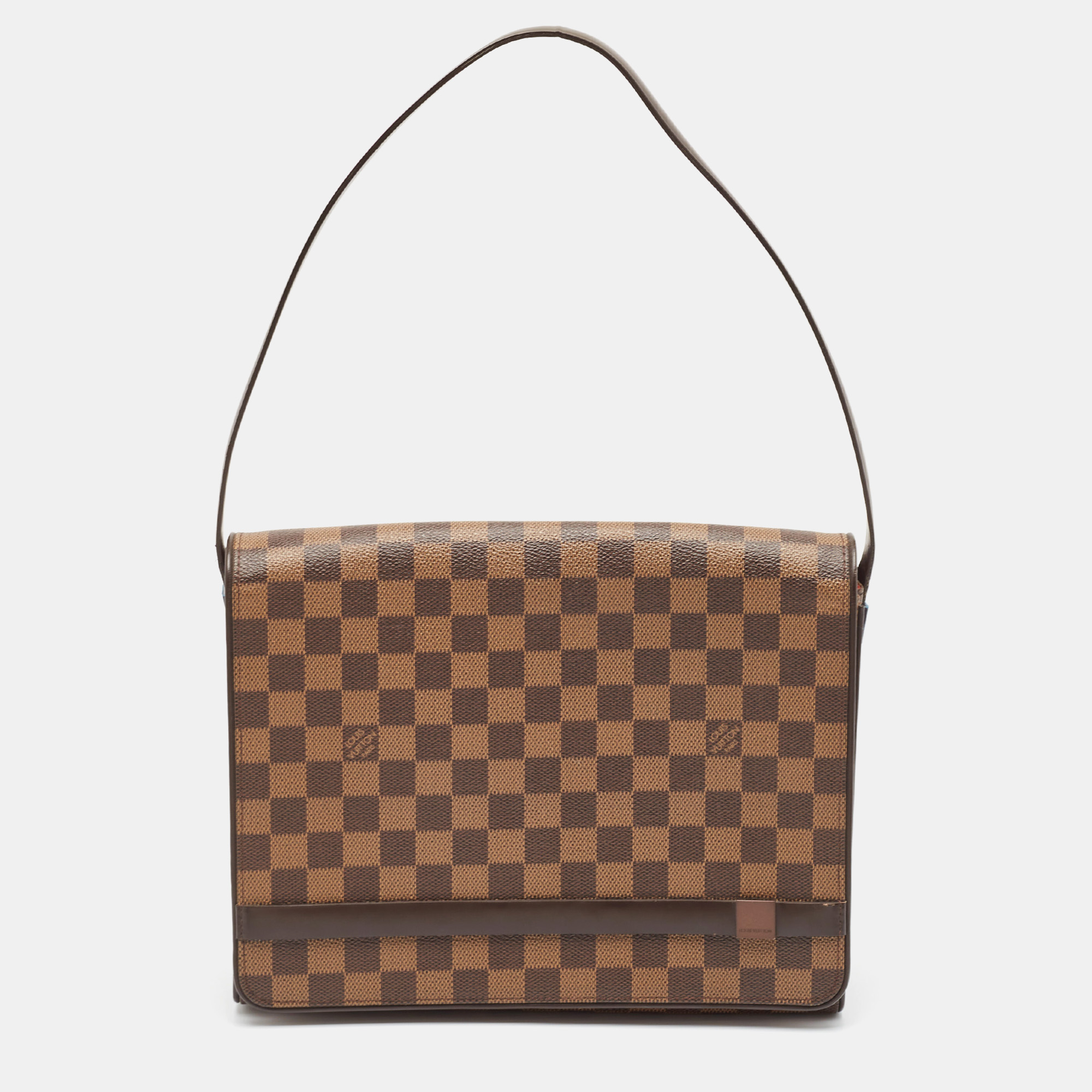 

Louis Vuitton Damier Ebene Canvas Tribeca Carre Bag, Brown